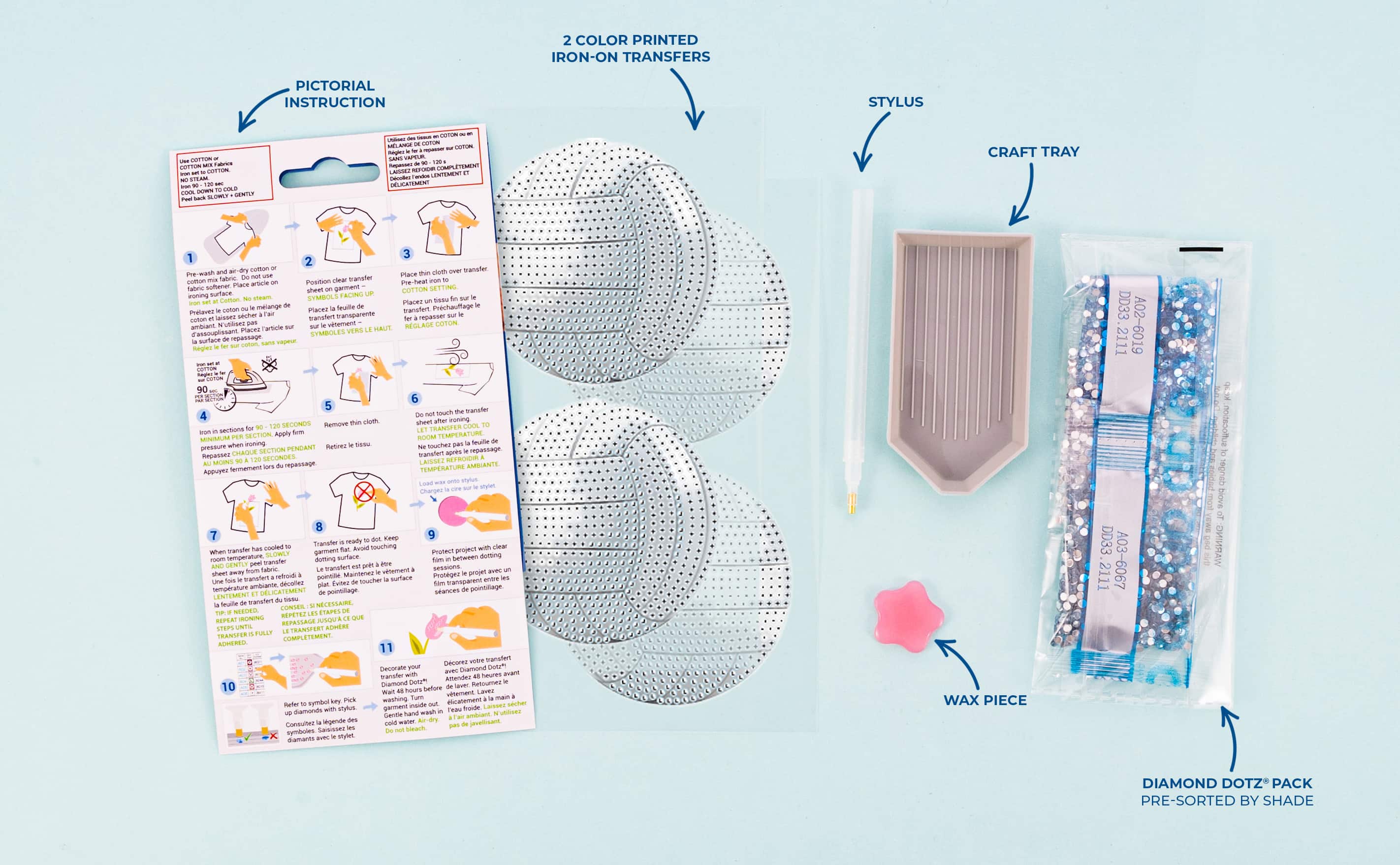 Diamond Dotz® Volleyball Iron-On 'n' Dot Kit