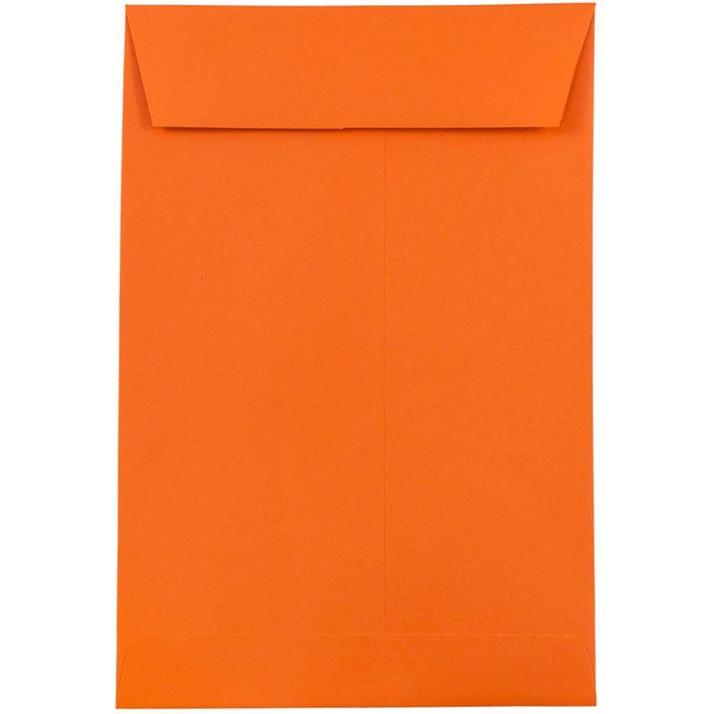 JAM Paper 6" x 9" Orange Open End Catalog Colored Envelopes, 50ct.