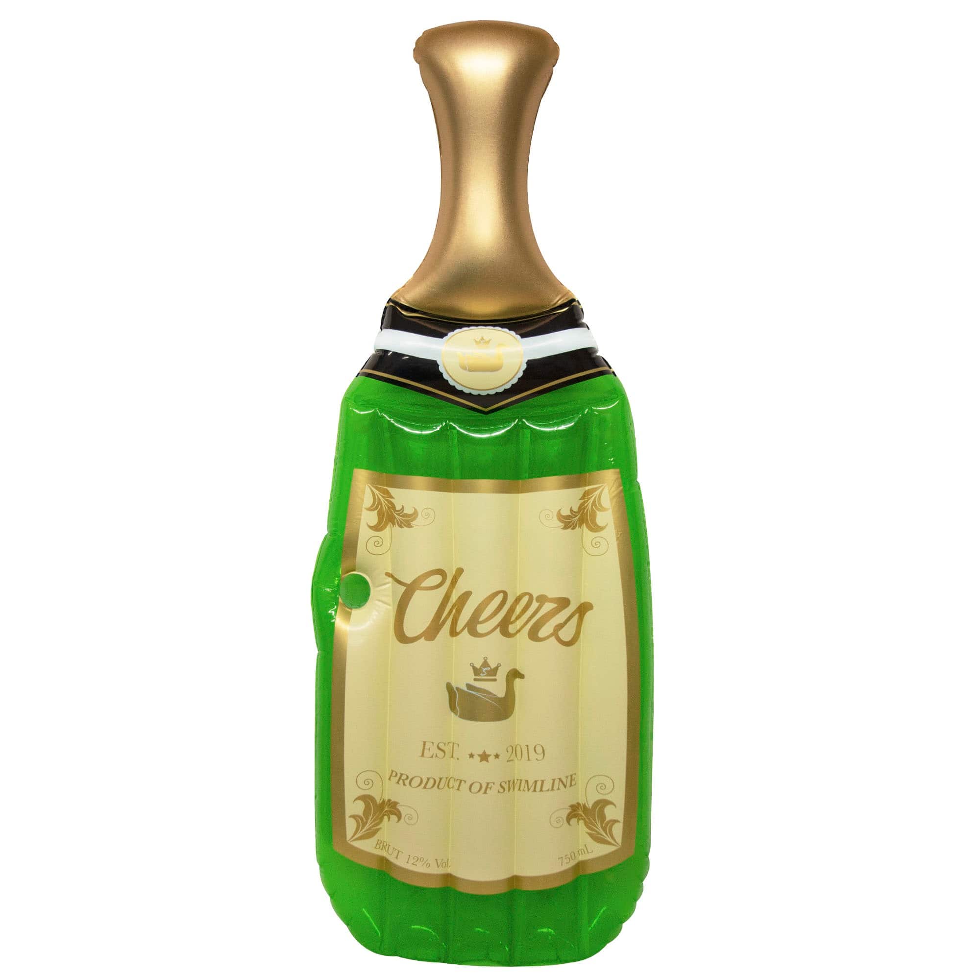 94" Green & Gold Champagne Bottle Swimming Pool Float