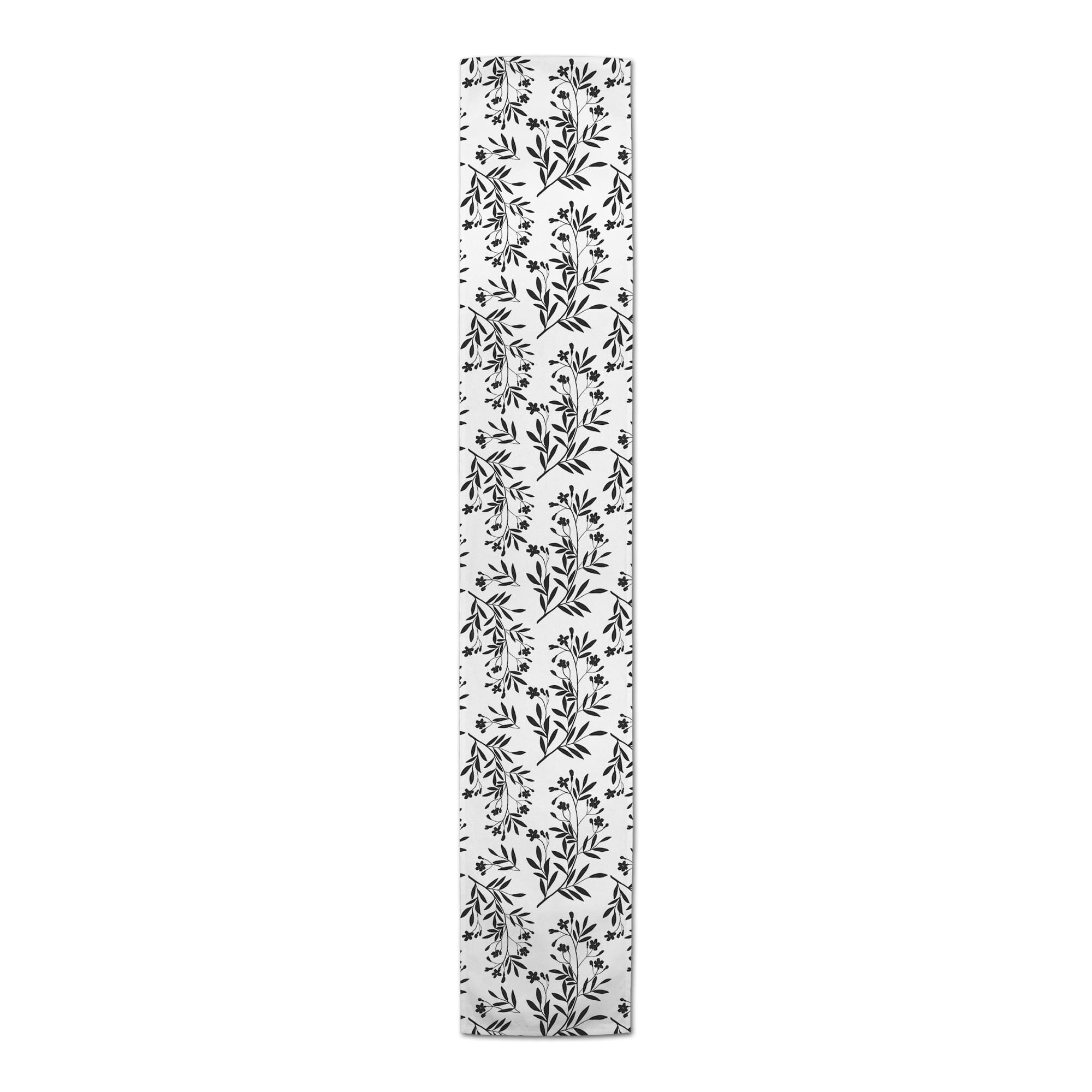 Monochromatic Floral Bunch 16" x 90" Cotton Twill Runner