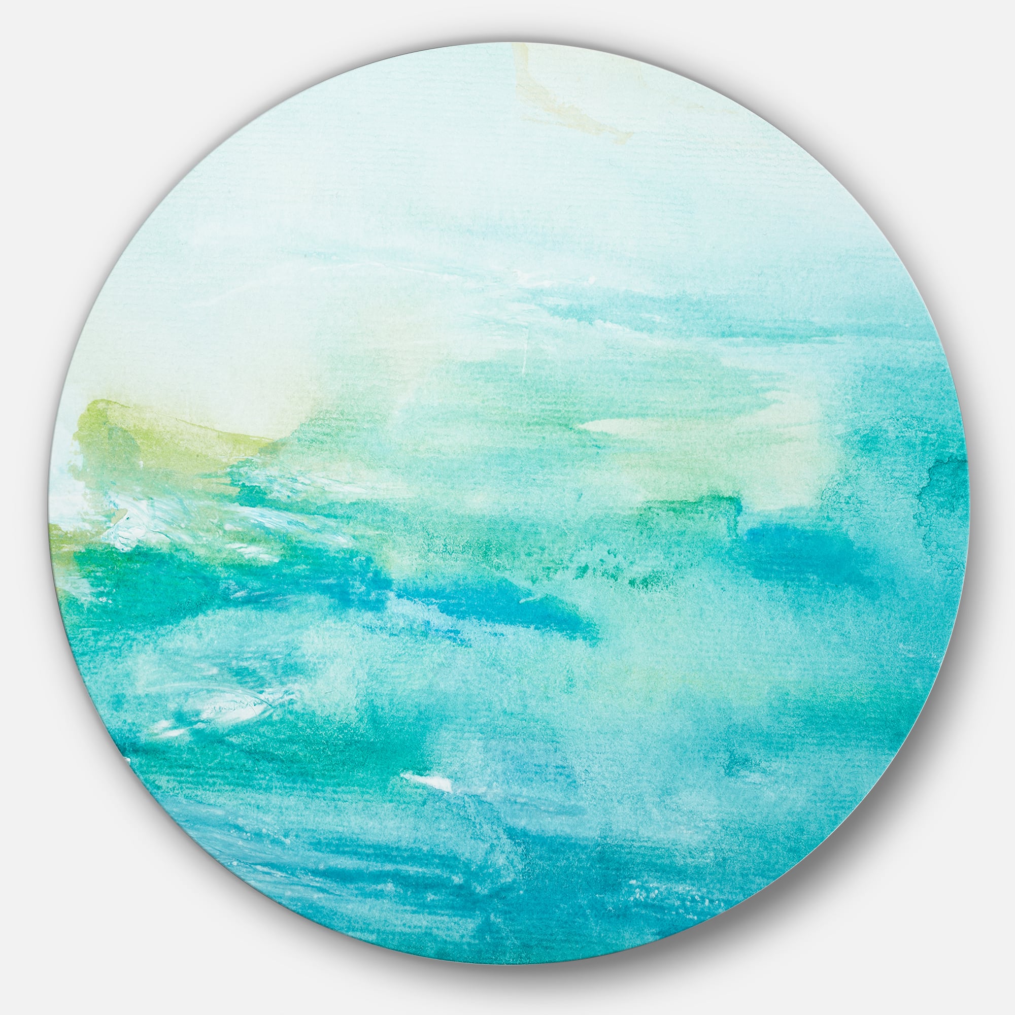 Designart - Abstract Sea Close up' Abstract Circle Metal Wall Art