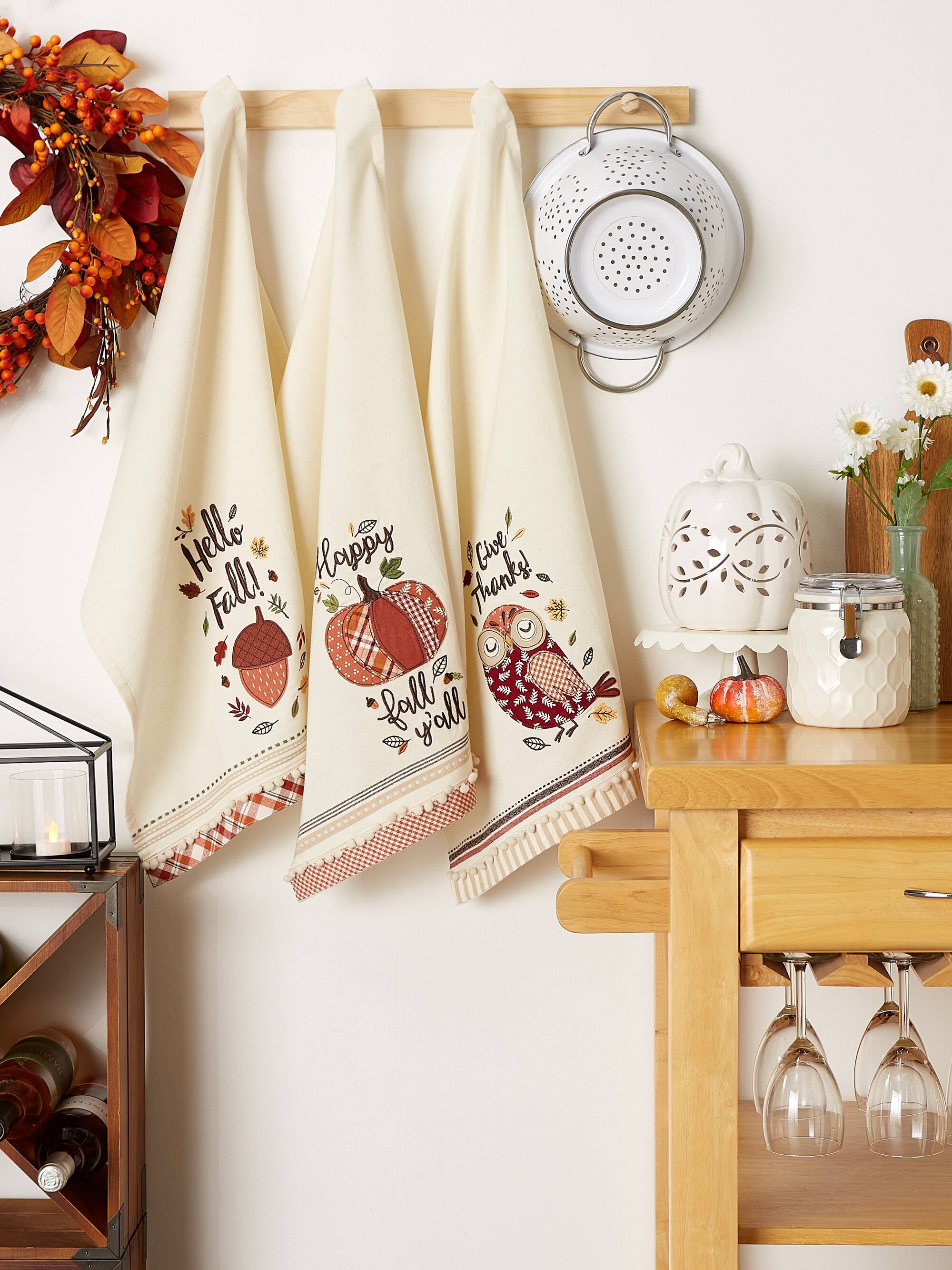 DII® Thanksgiving Cozy Picnic Plaid Dishtowel Set