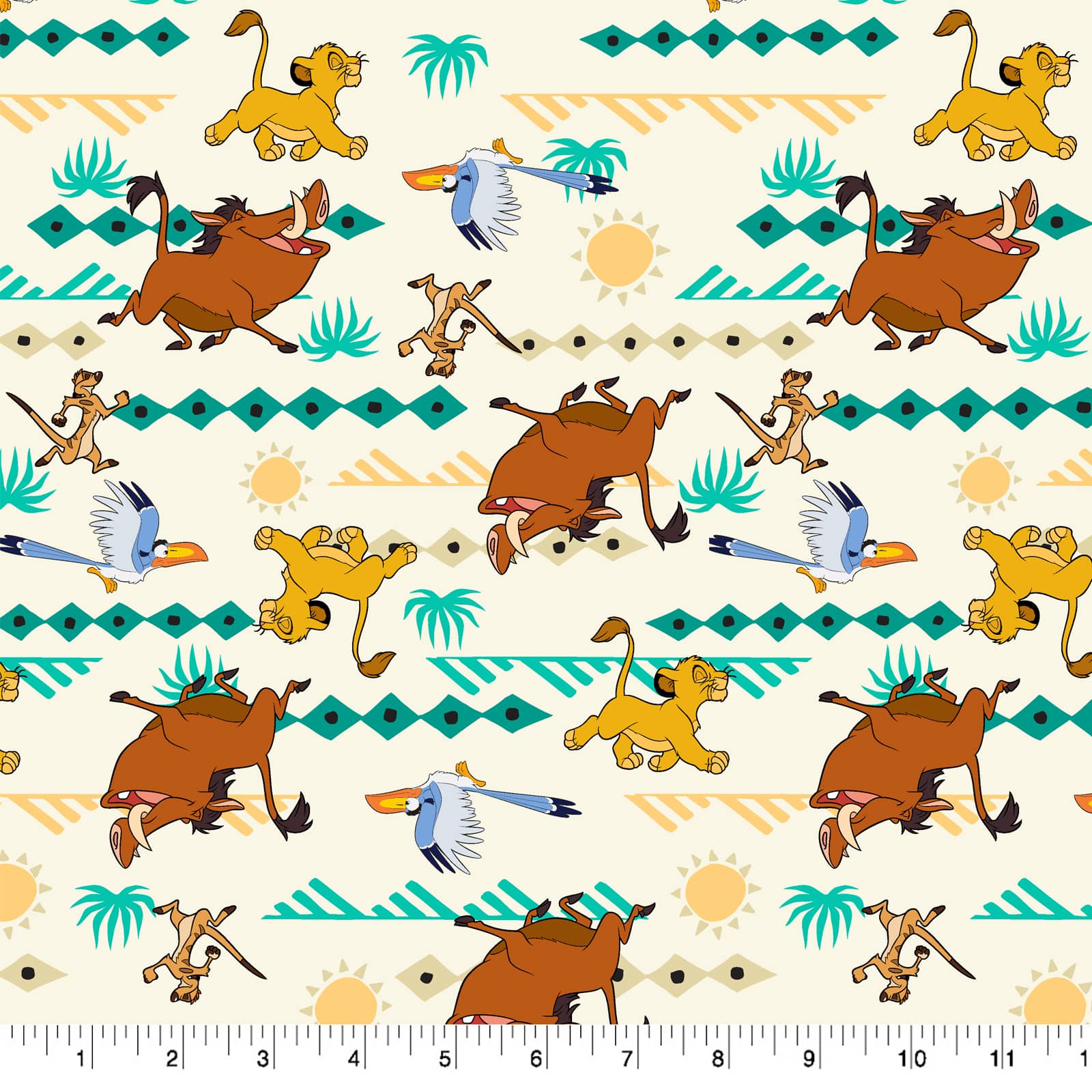 Disney® Lion King Simba Geometric Print Cotton Fabric