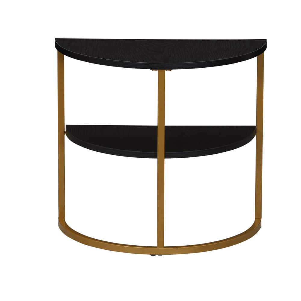 Household Essentials 18" 2-Tier Half Moon End Table