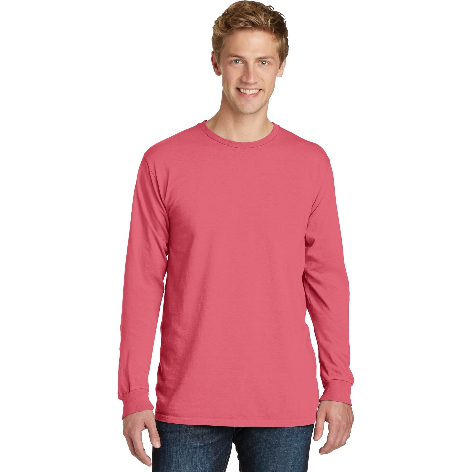 Port & Company® Beach Wash® Colors Garment-Dyed Long Sleeve Tee