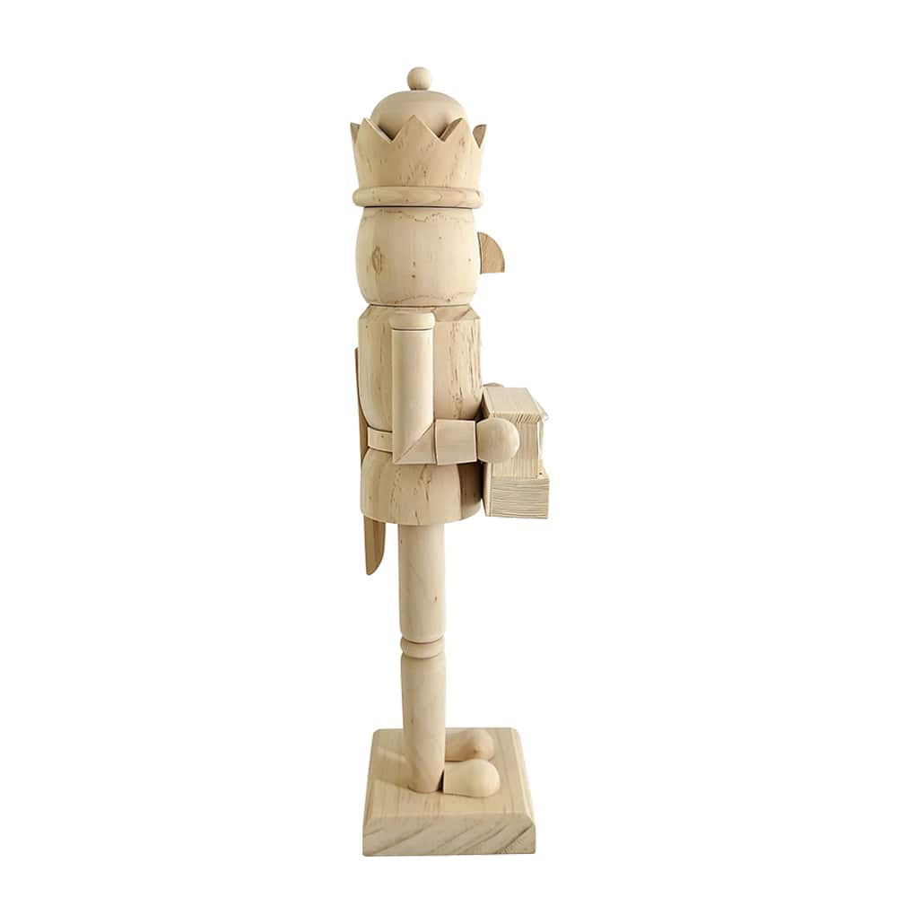 14" King DIY Pinewood Nutcracker with Countdown by Make Market®