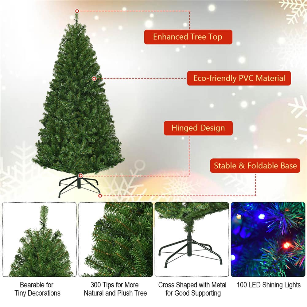 Costway 4ft. Pre-Lit Pine Artificial Christmas Tree