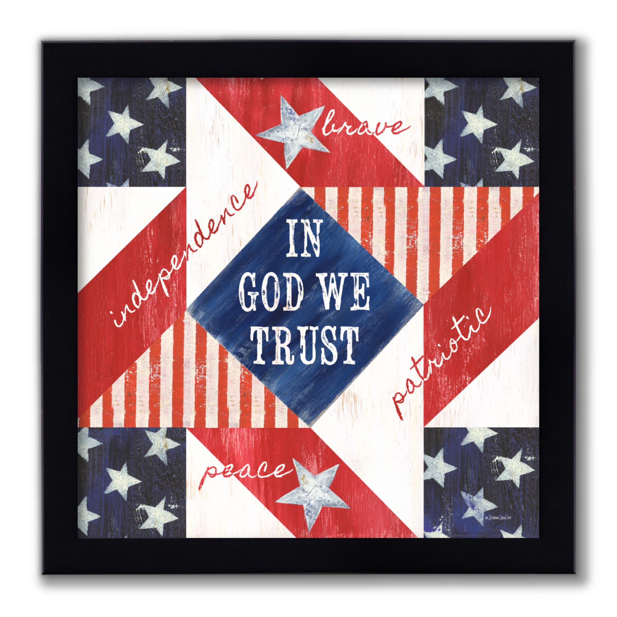 Courtside Market® Celebrate 250™ 14" x 14" Wounded Warrior Project® Patriotic Framed Artboard