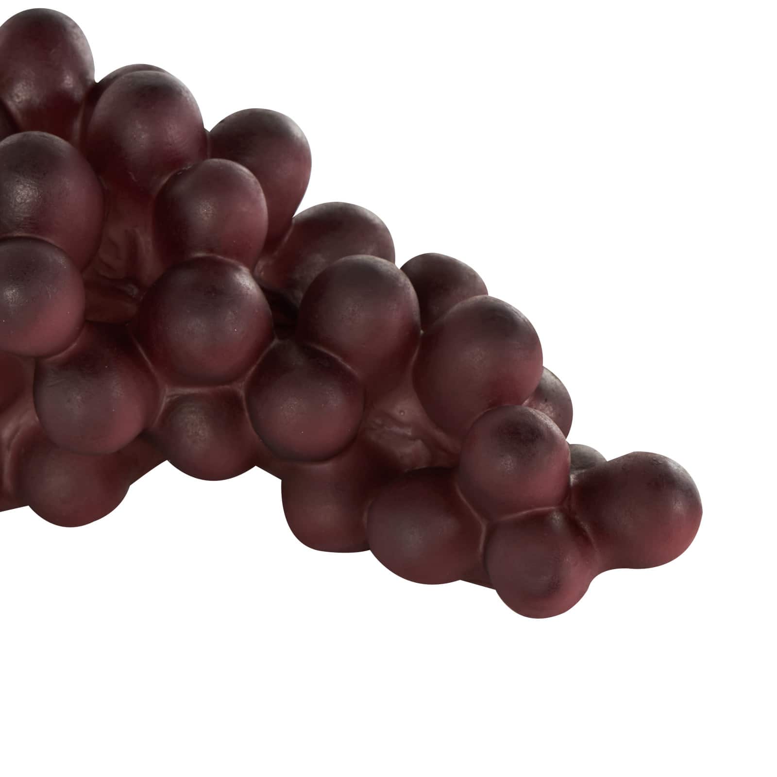 14.25" Purple with Gold Stem Grape Decorative Polystone Sculpture