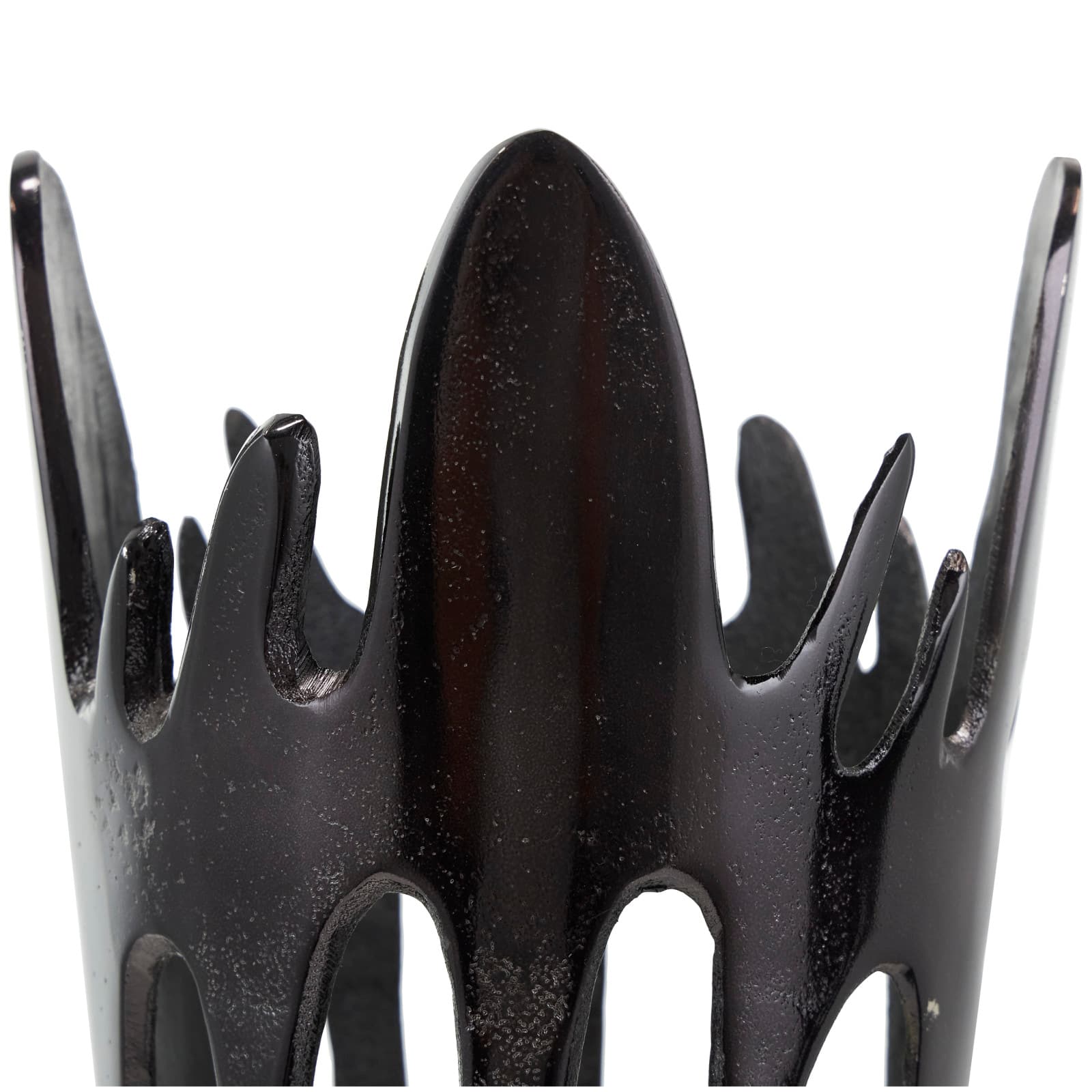 Black Contemporary Aluminum Drip Vase Set