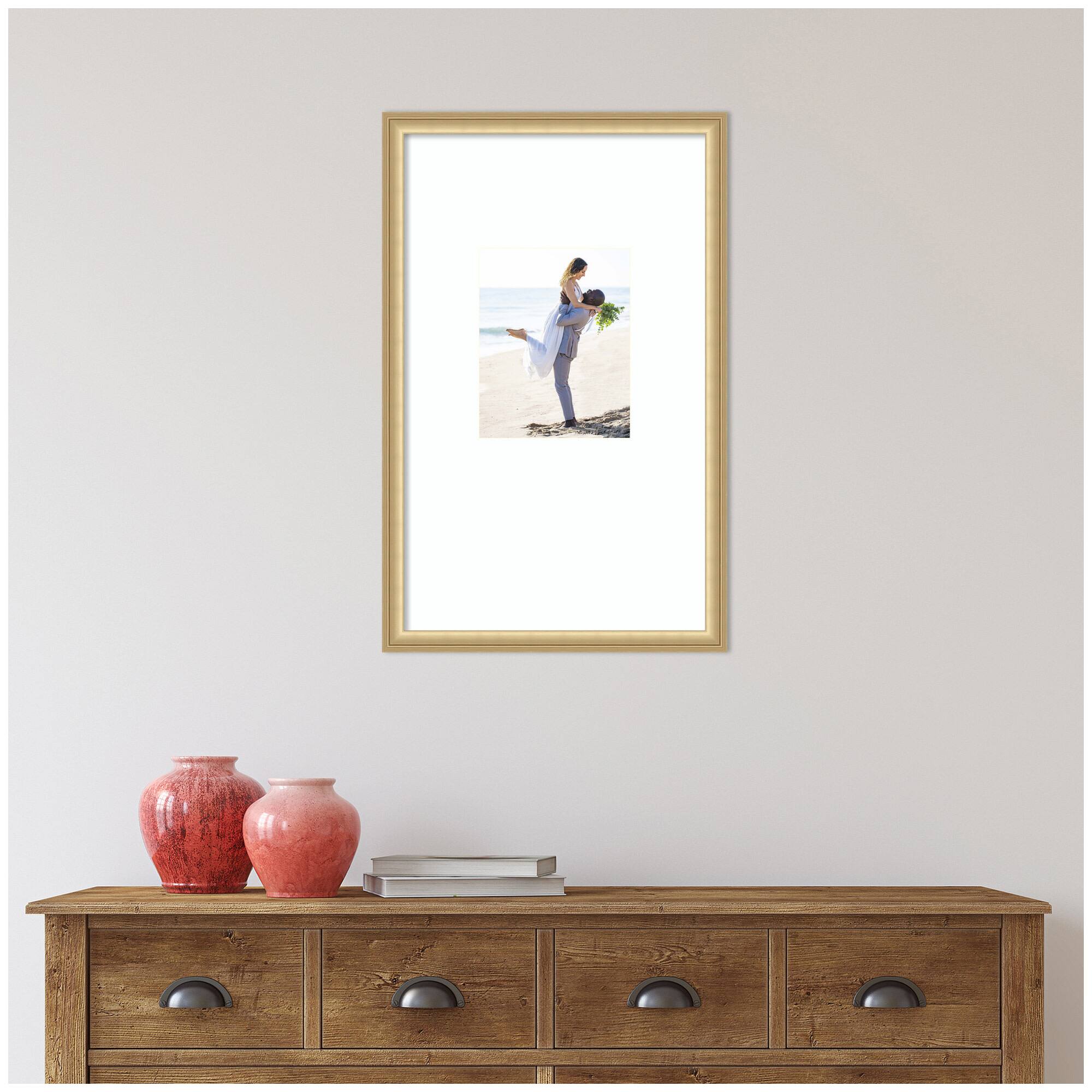 Kate and Laurel Florence Gold Photo Frame with Mat
