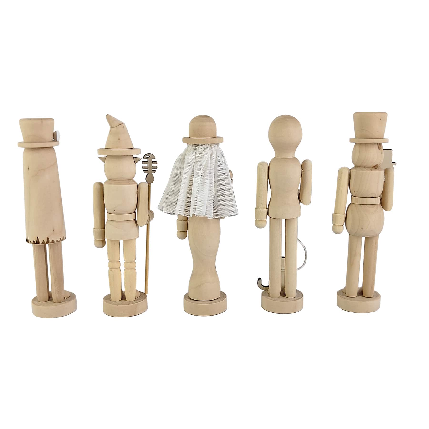 6" Halloween Icons DIY Wood Nutcracker Set by Make Market®