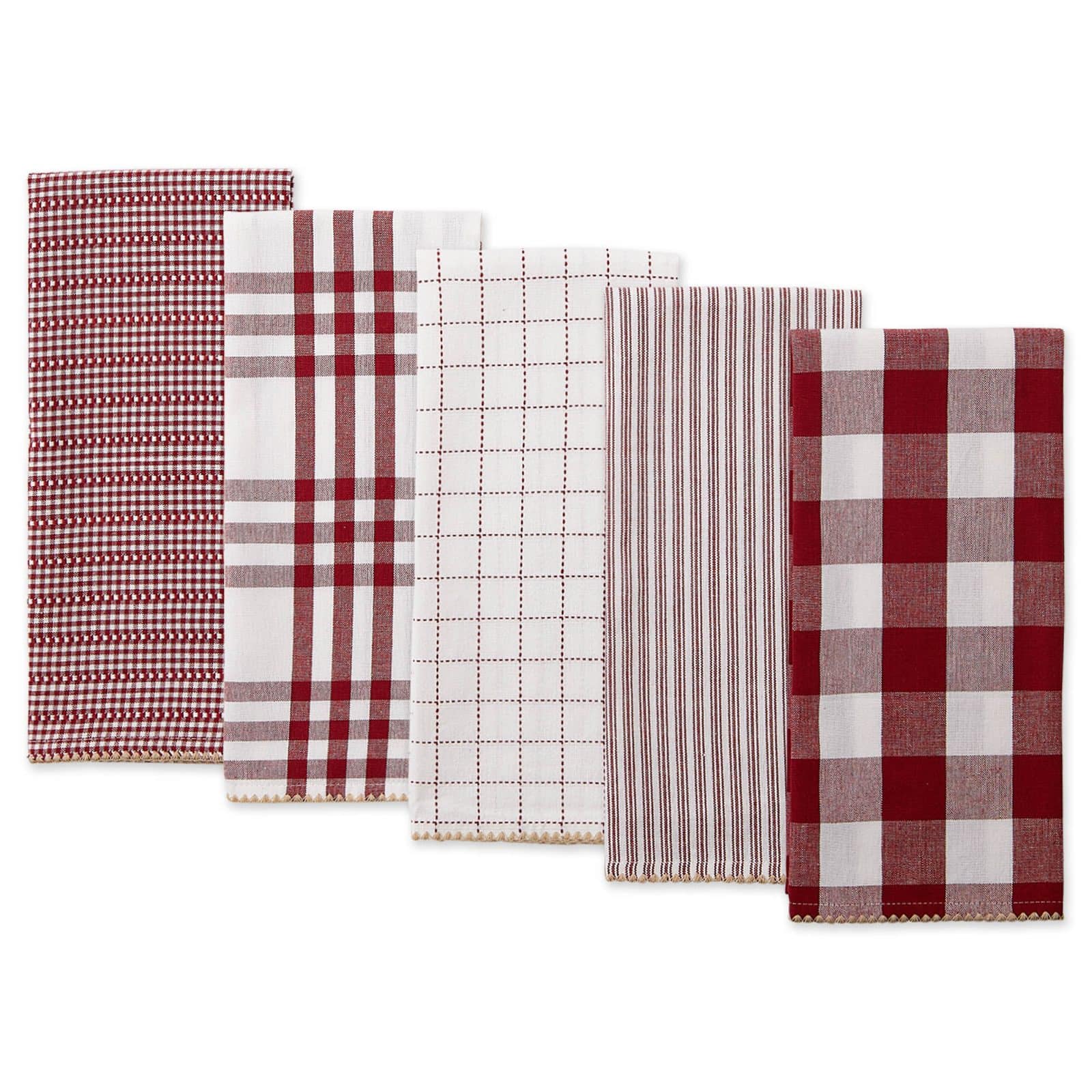 DII® Barn Red Farmhouse Woven Dishtowel Set