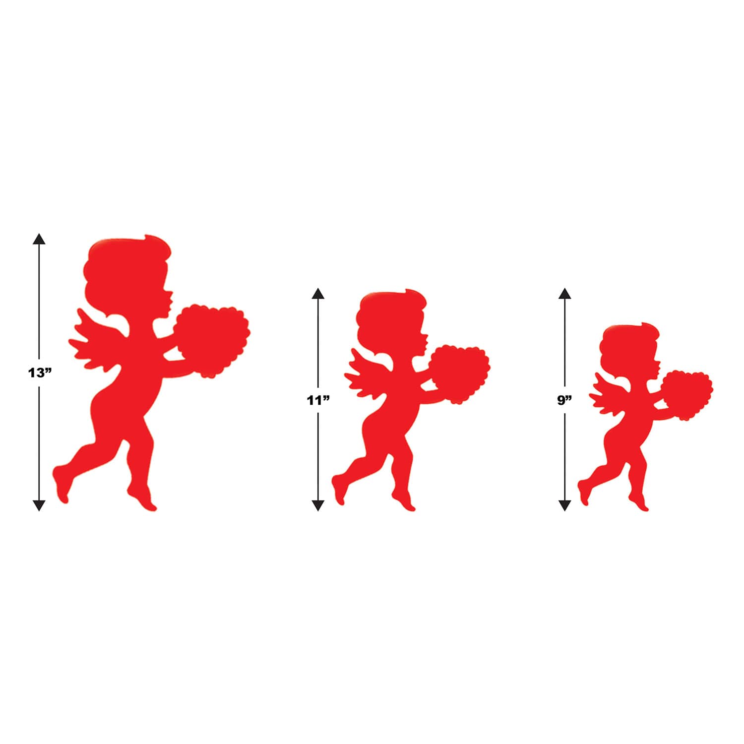 Beistle Red Printed Cupid Cutouts, 2 Packs of 6