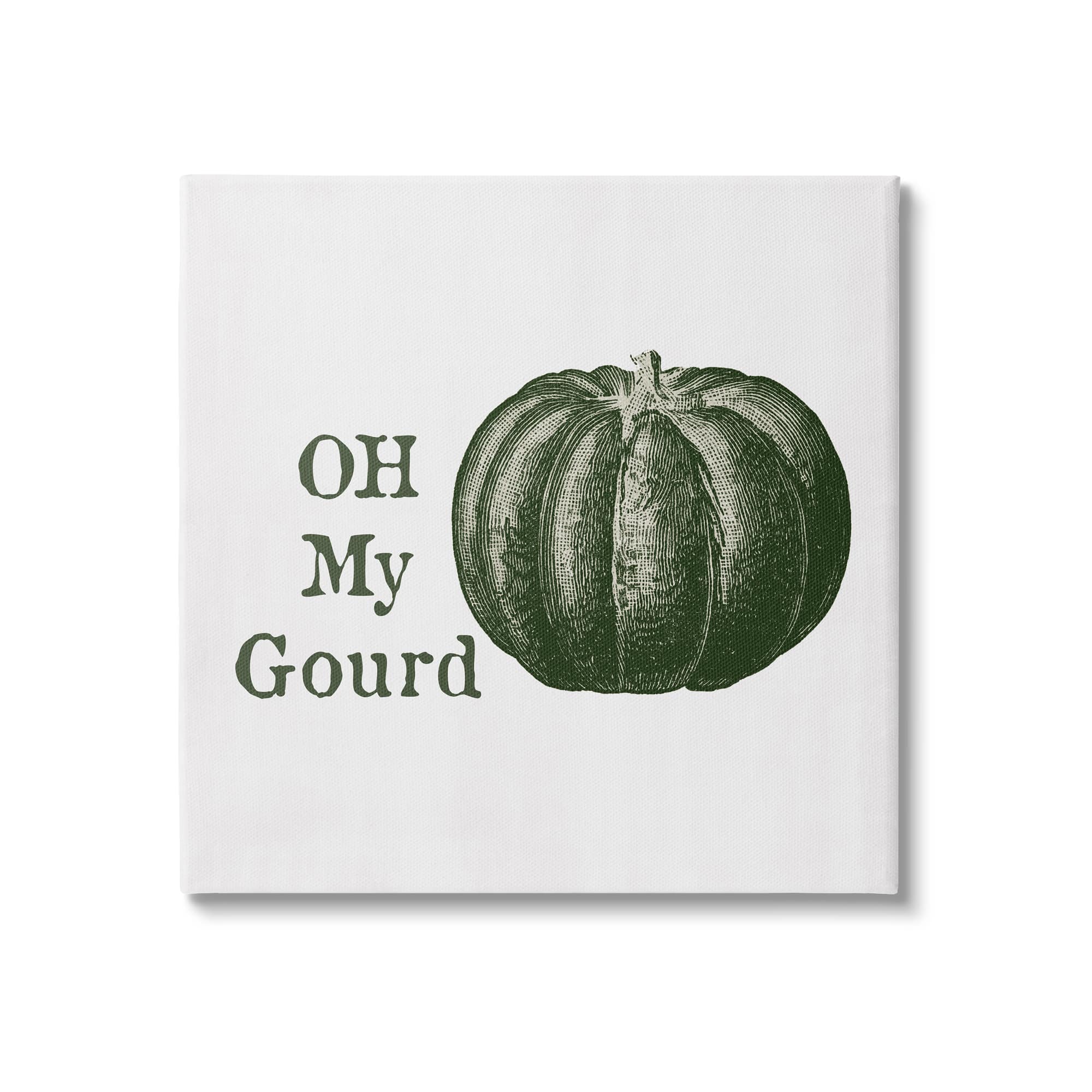 Stupell Industries Oh My Gourd Fall Pumpkin Canvas Wall Art
