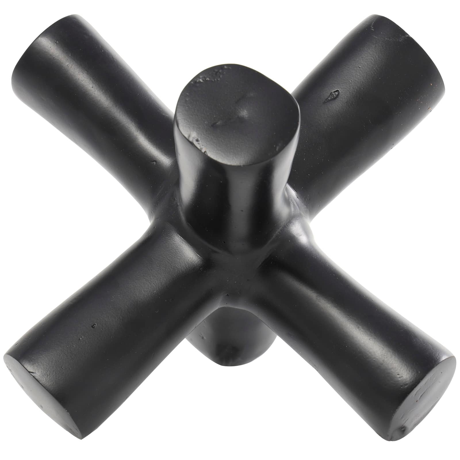 9" Black Aluminum Abstract Jack Sculpture
