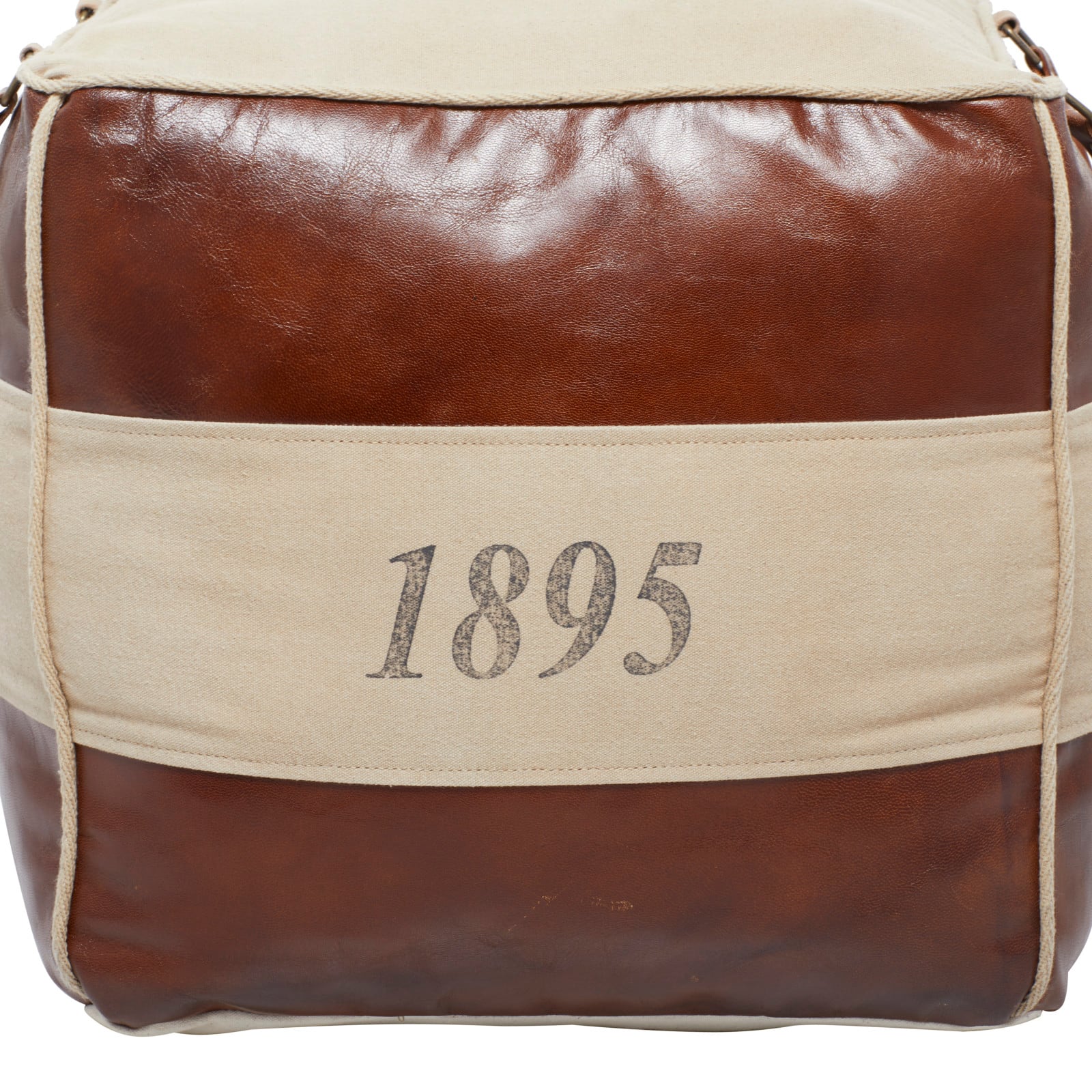 Brown Canvas Rustic Stool