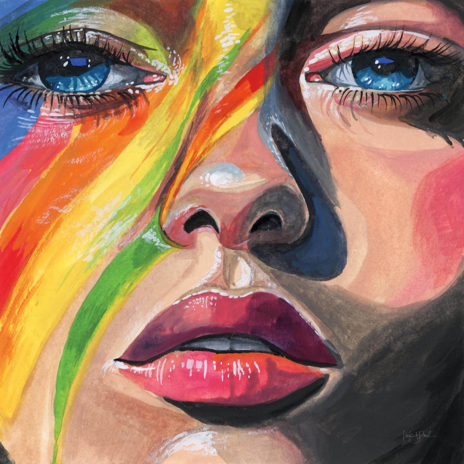 Rainbow Face Paint