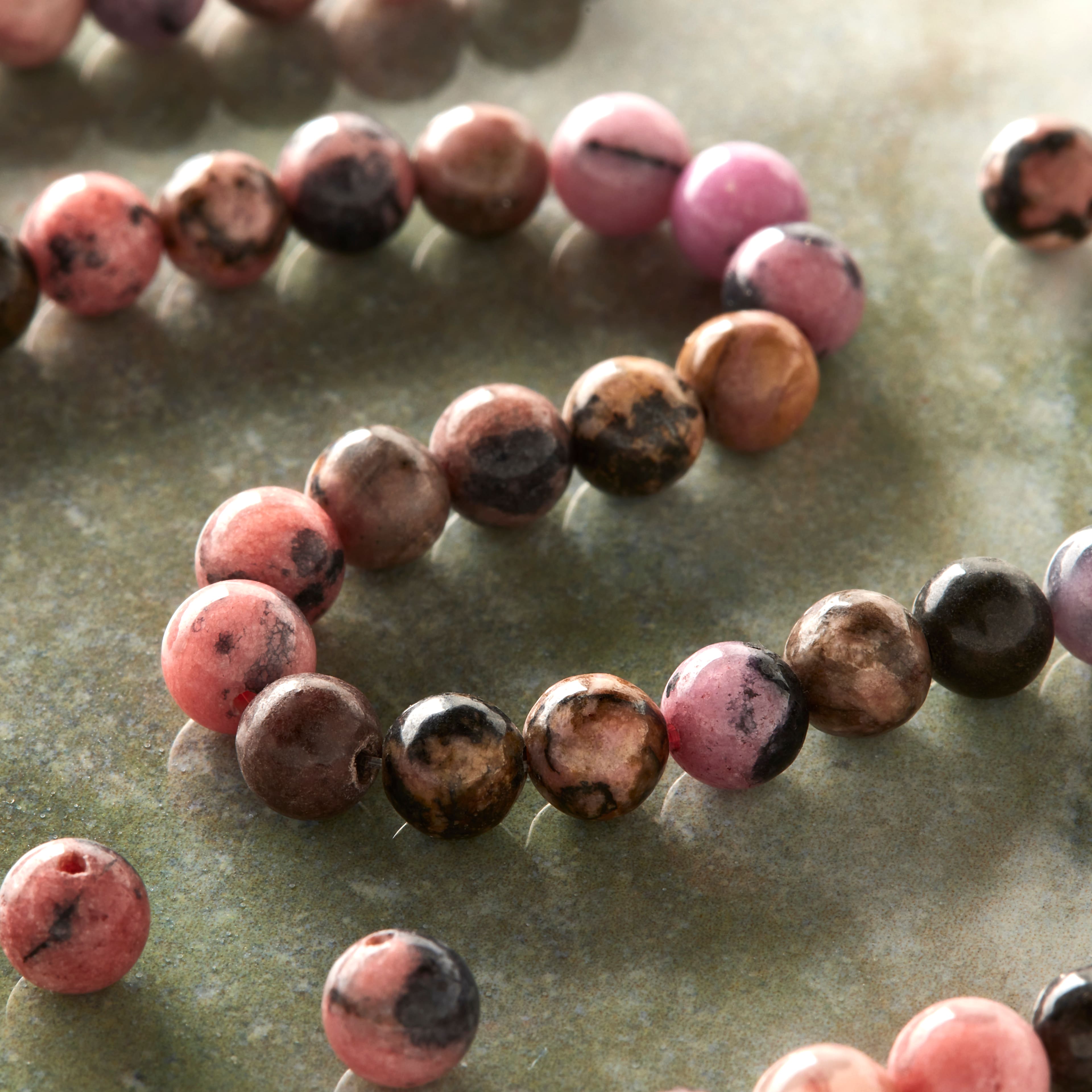 9 Pack: Multicolor Rhodonite Round Beads, 6mm by Bead Landing™