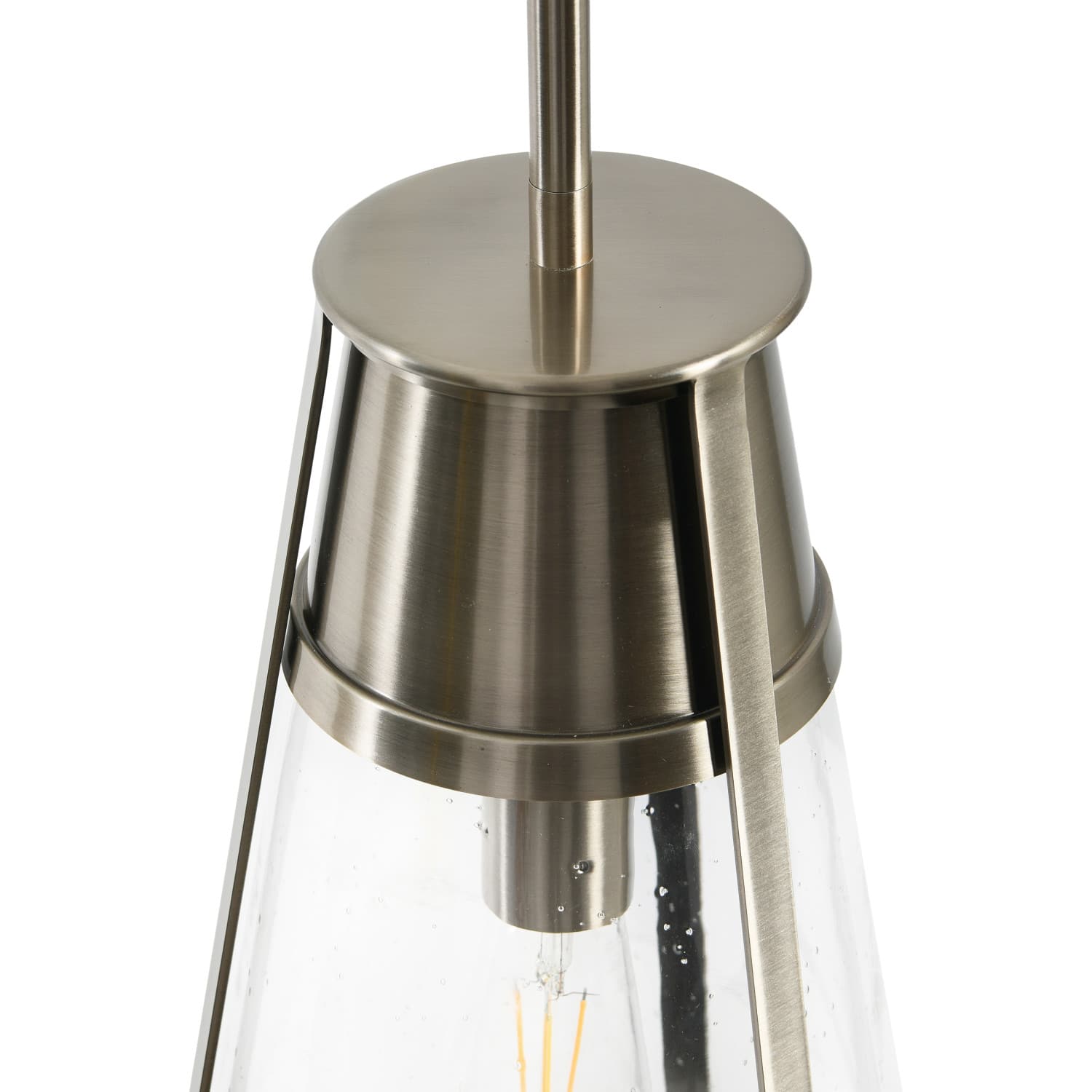 Hello Honey® Robert Stevenson Lighting Jaxon Metal & Seedy Glass Ceiling Light