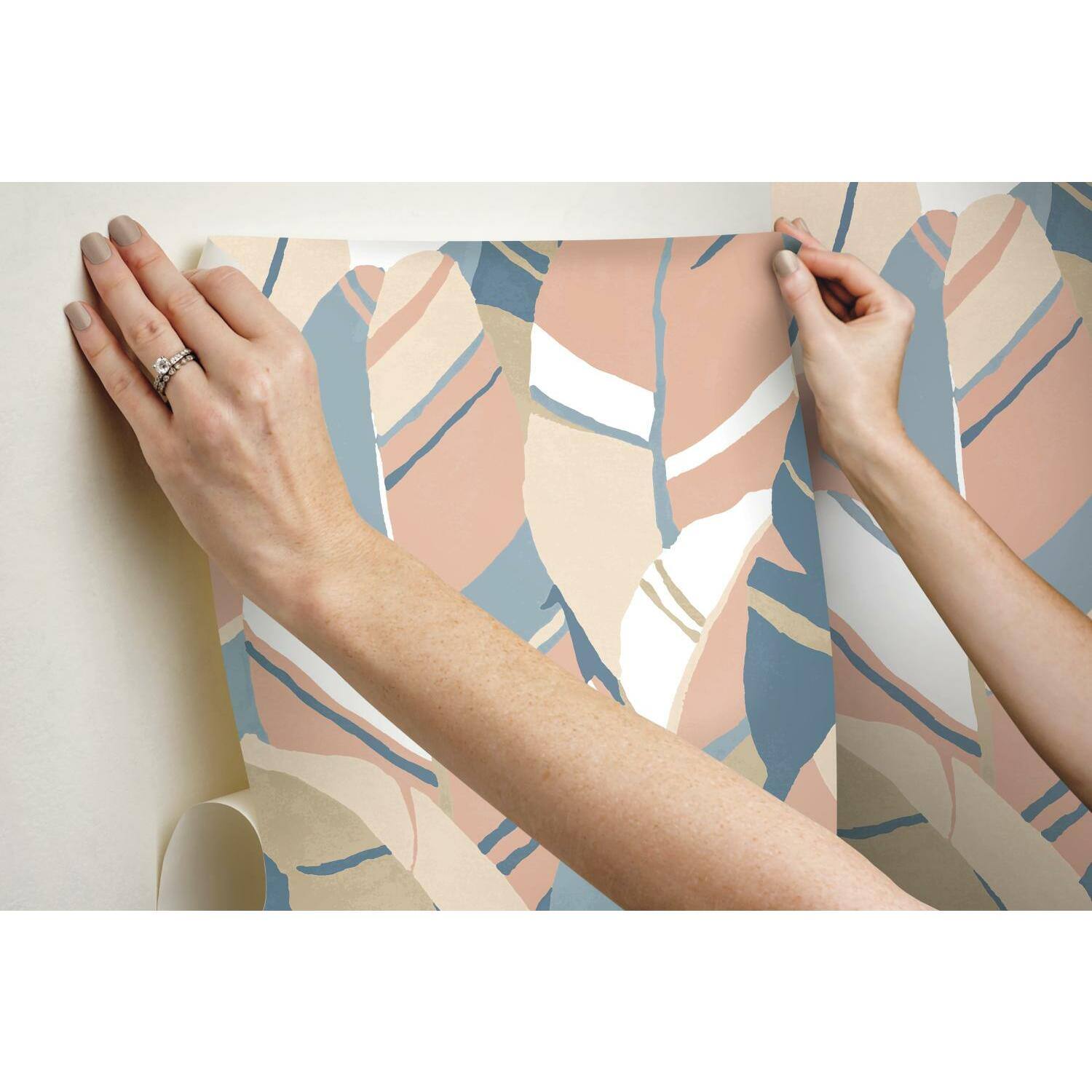 RoomMates Hearts of Palm Peel & Stick Wallpaper