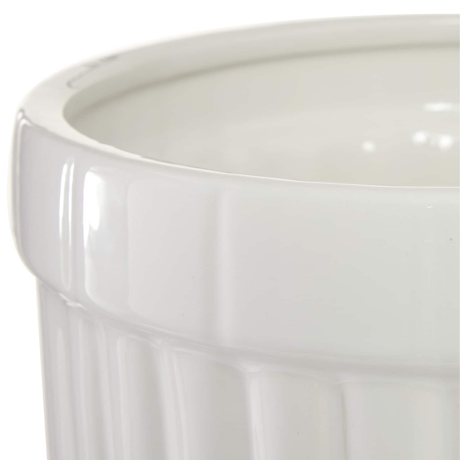 26" White Dolomite Country Decorative Urn