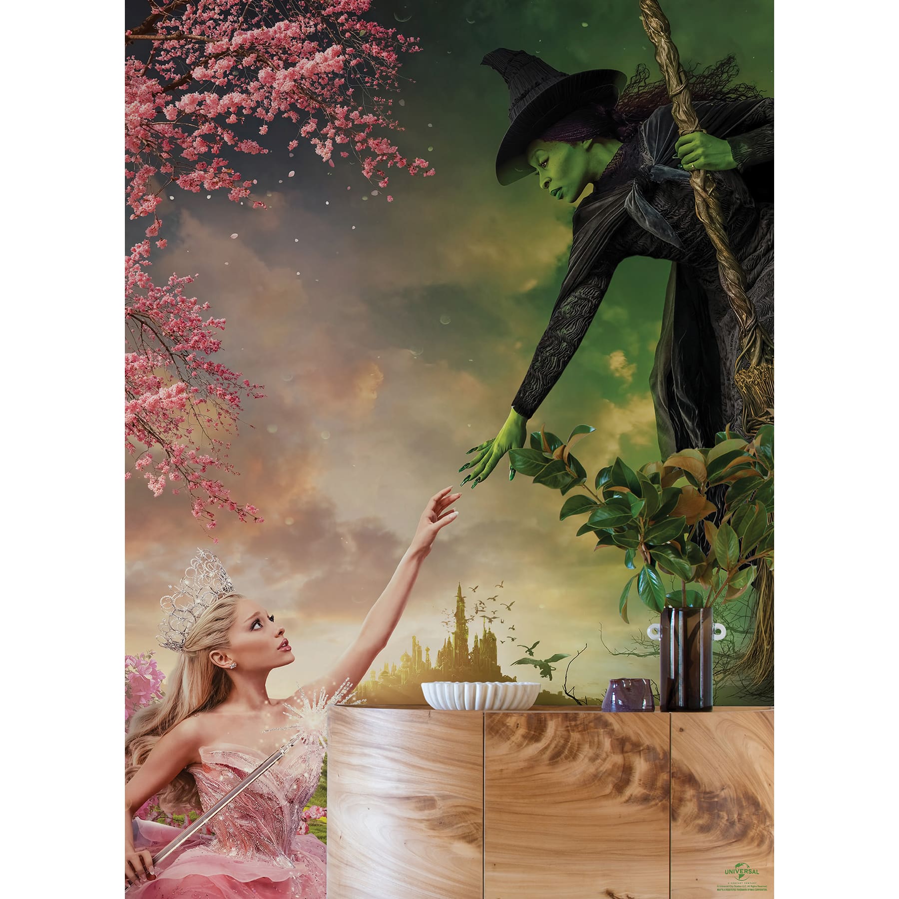 RoomMates Wicked Elphaba and Glinda Peel and Stick Wall Mural