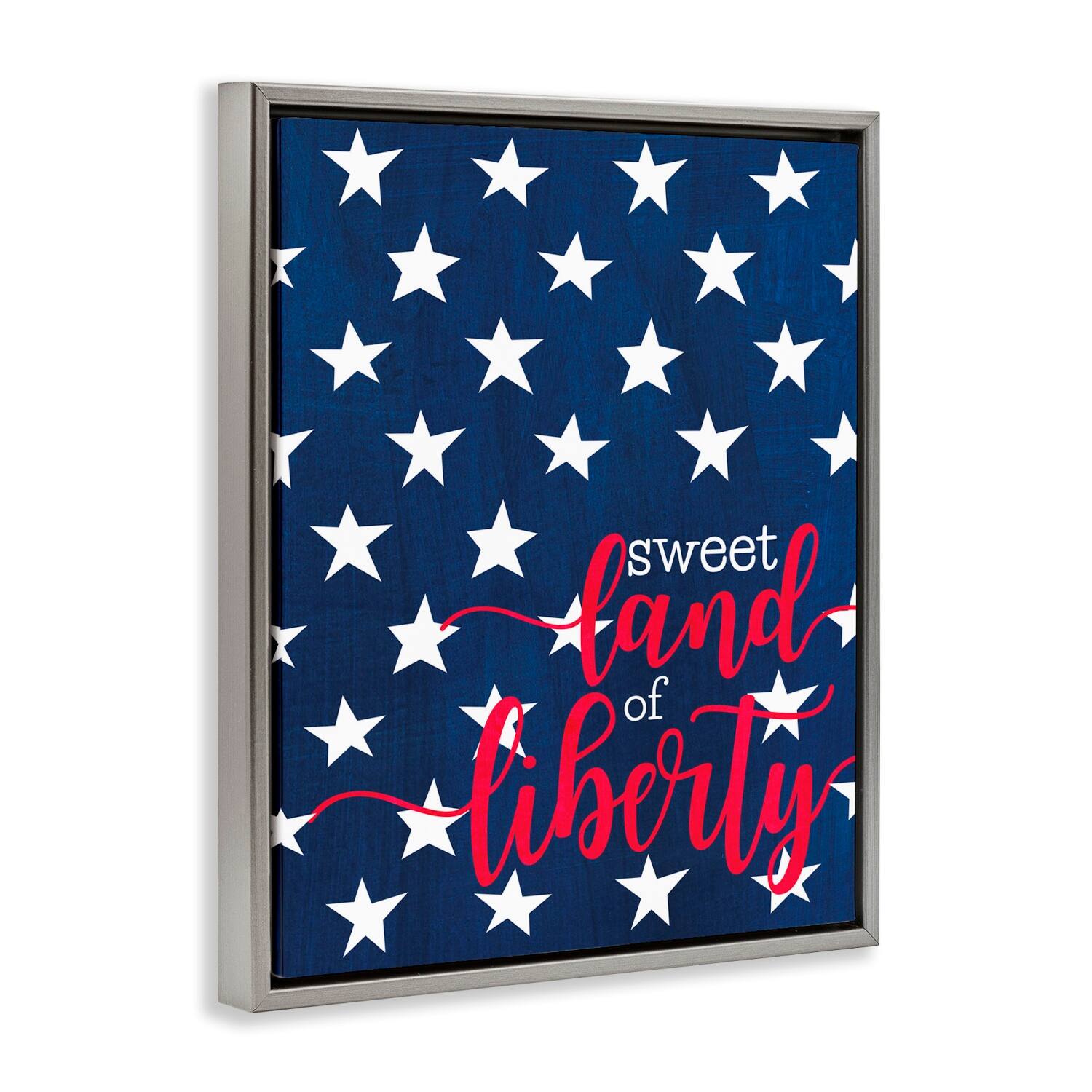 Stupell Industries Sweet Land Of Liberty Americana Floater Framed Art