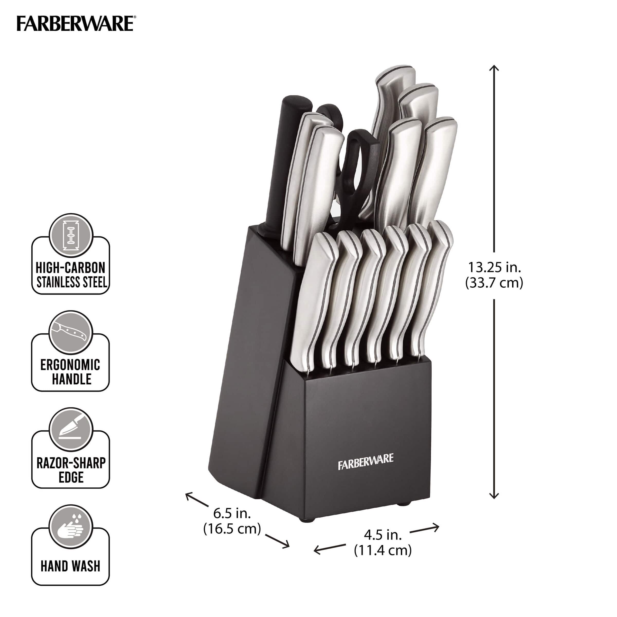 Farberware Stainless Steel Knife Block Set