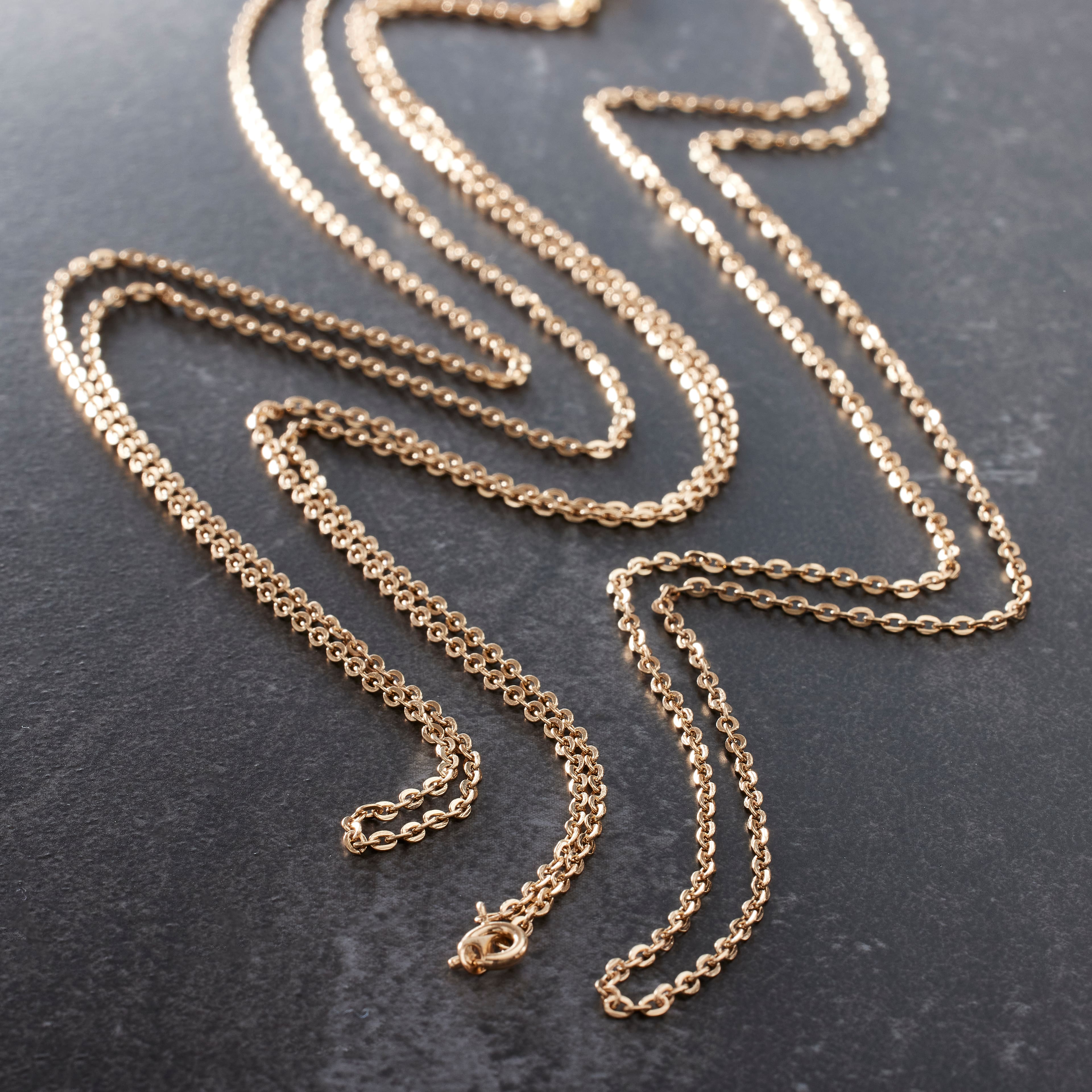 12 Packs: 3 ct. (36 total) Hamilton Gold Flat Oval Chain Necklaces by Bead Landing™