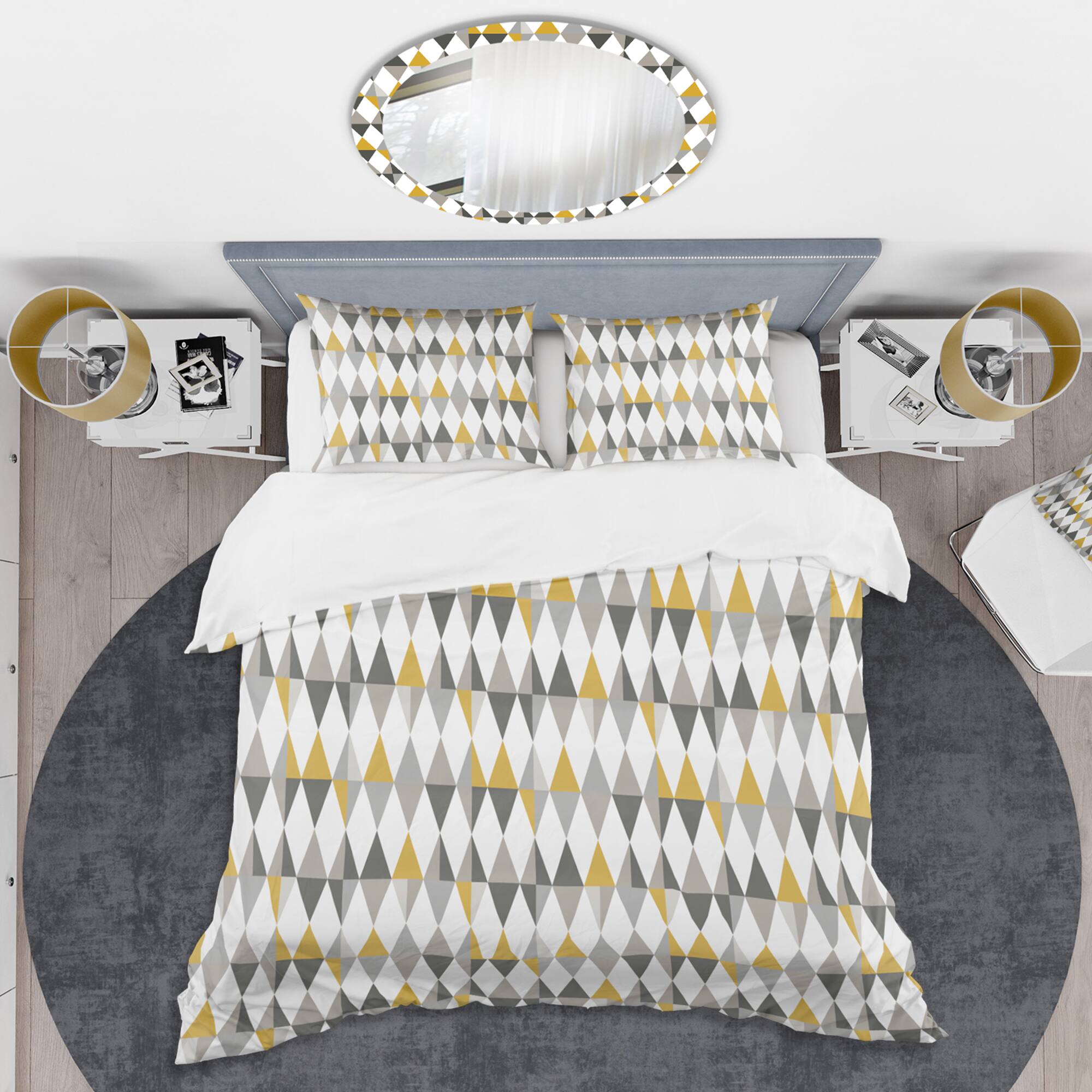 Designart 'Diamond Retro VIII' Mid-Century Duvet Cover Set