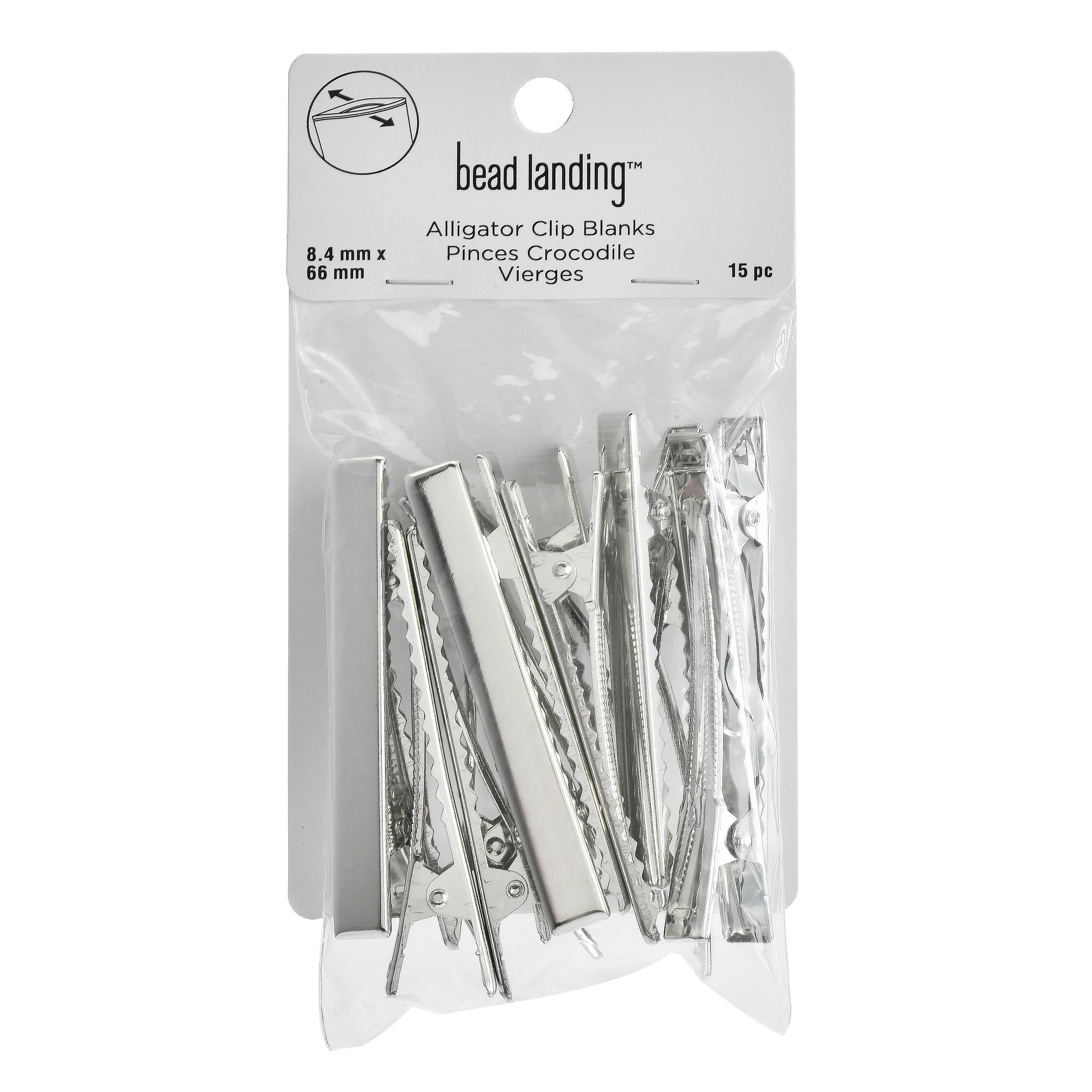 8.5mm Alligator Clip Blanks, 15ct. by Bead Landing™