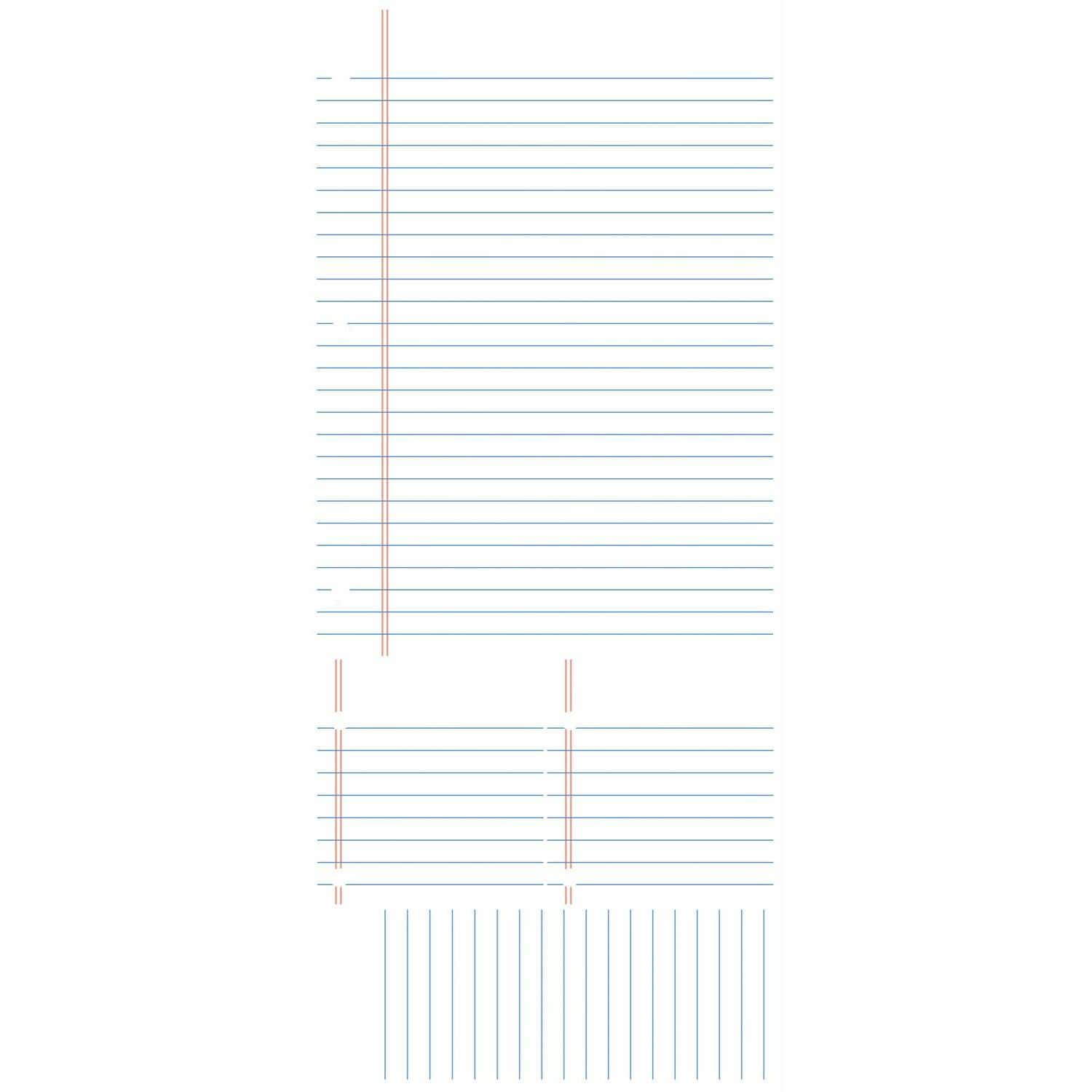 RoomMates Notebook Paper Dry Erase Peel & Stick Giant Decals