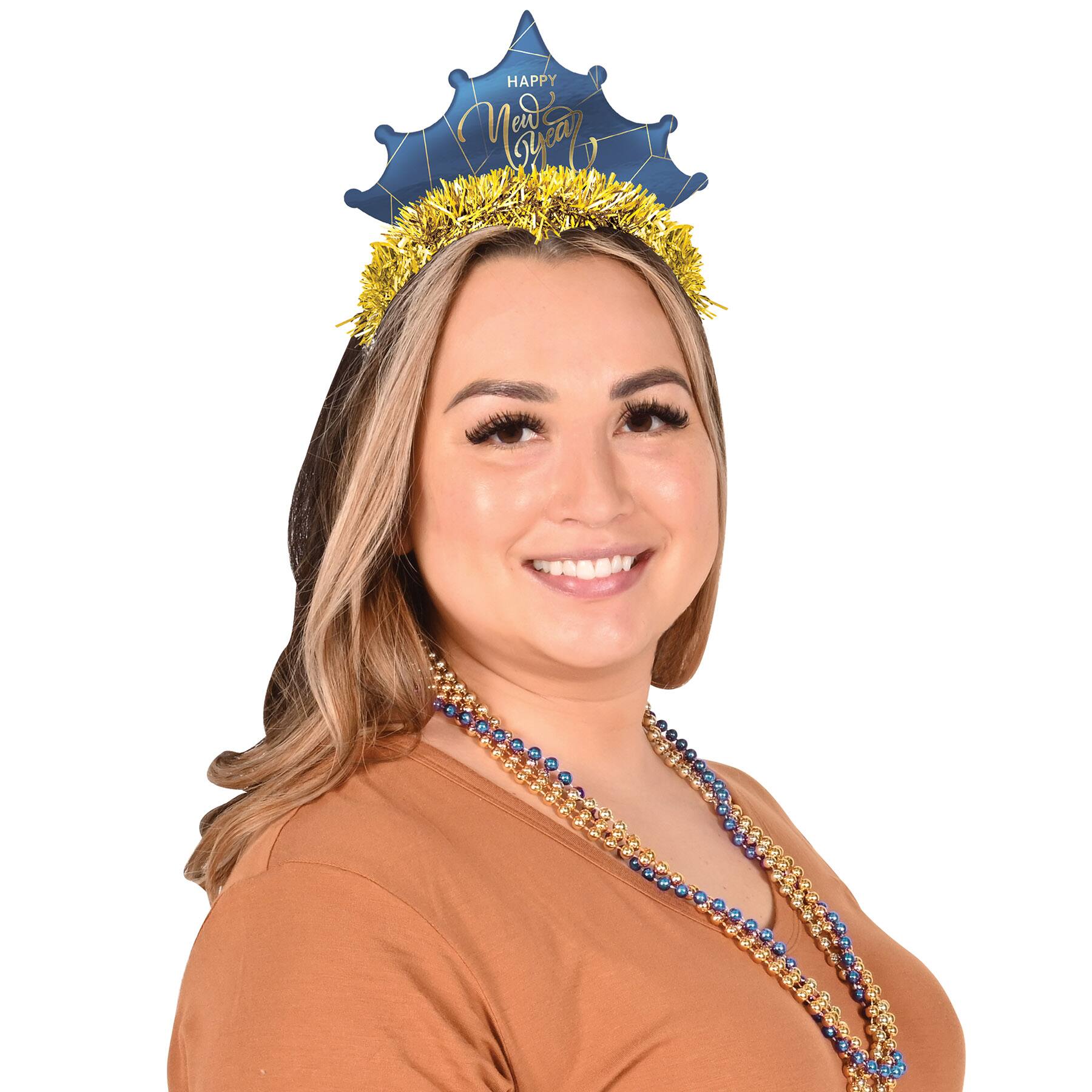 Beistle Adult Midnight Blue New Year Tiaras, 50ct.