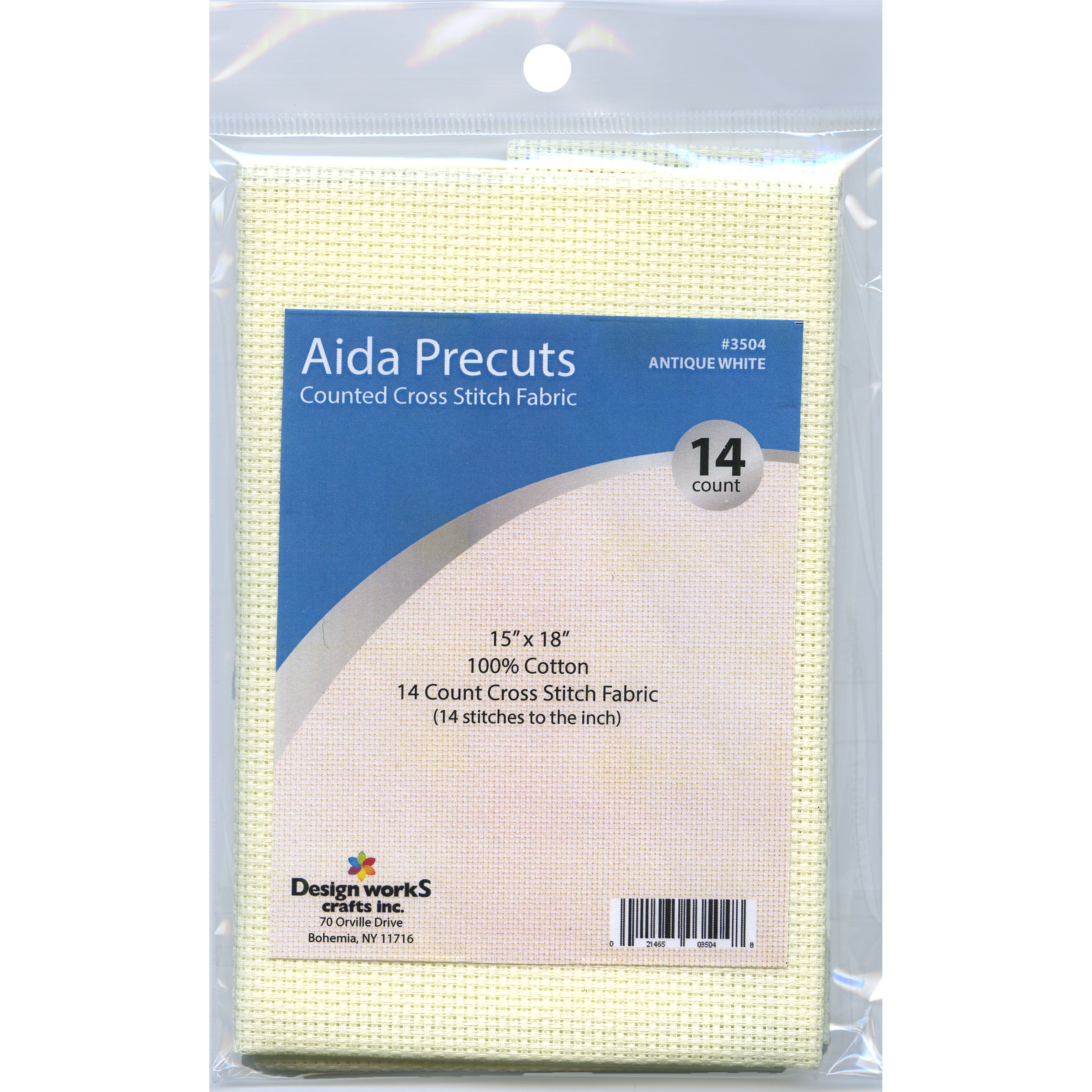 Design Works™ Aida Precuts 14 Count Antique White Cross Stitch Fabric, 15" x 18"