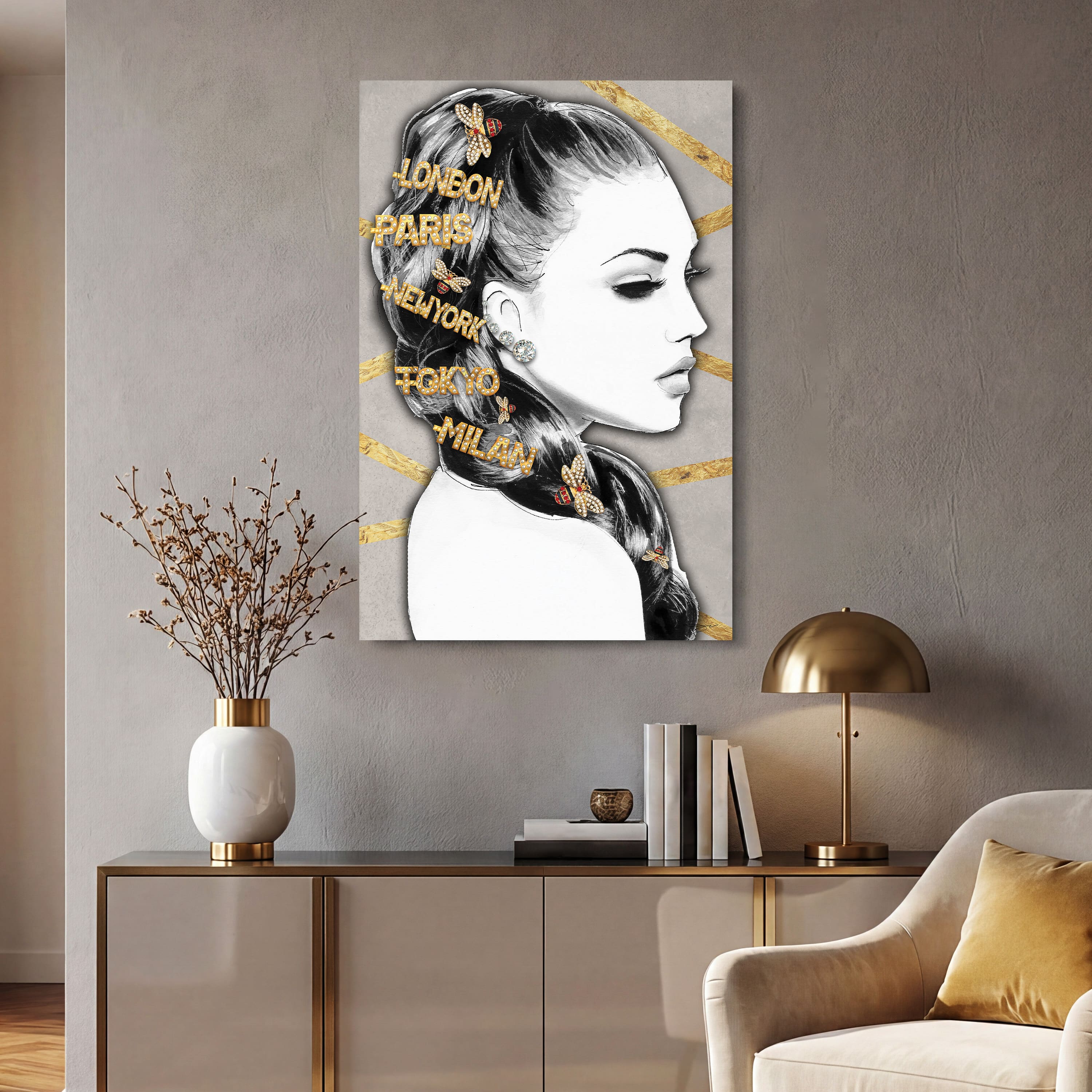 Empire Art Direct 32" x 48" Goddess Frameless Free Floating Printed Tempered Glass Wall Art