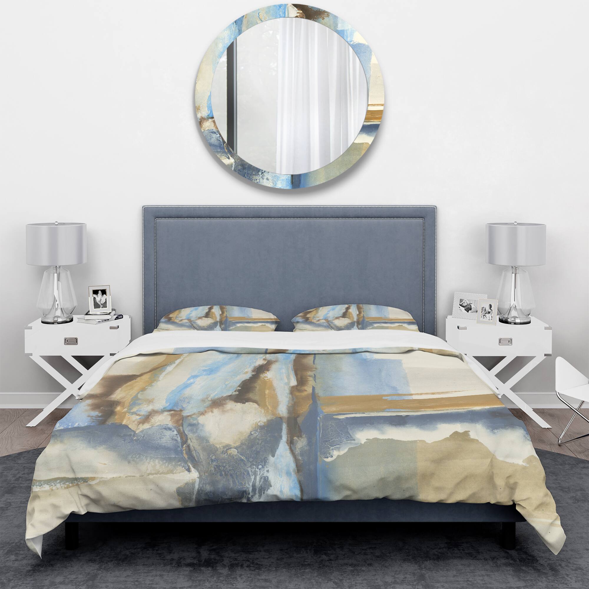 Designart 'River Run II' Geometric Bedding Set