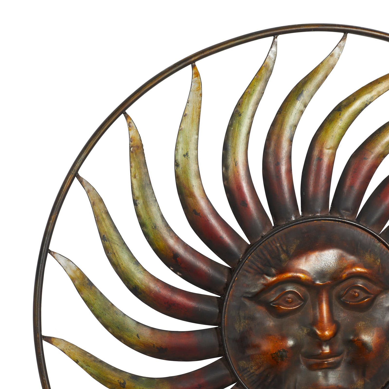 Brown Sun Metal Rustic Wall Decor