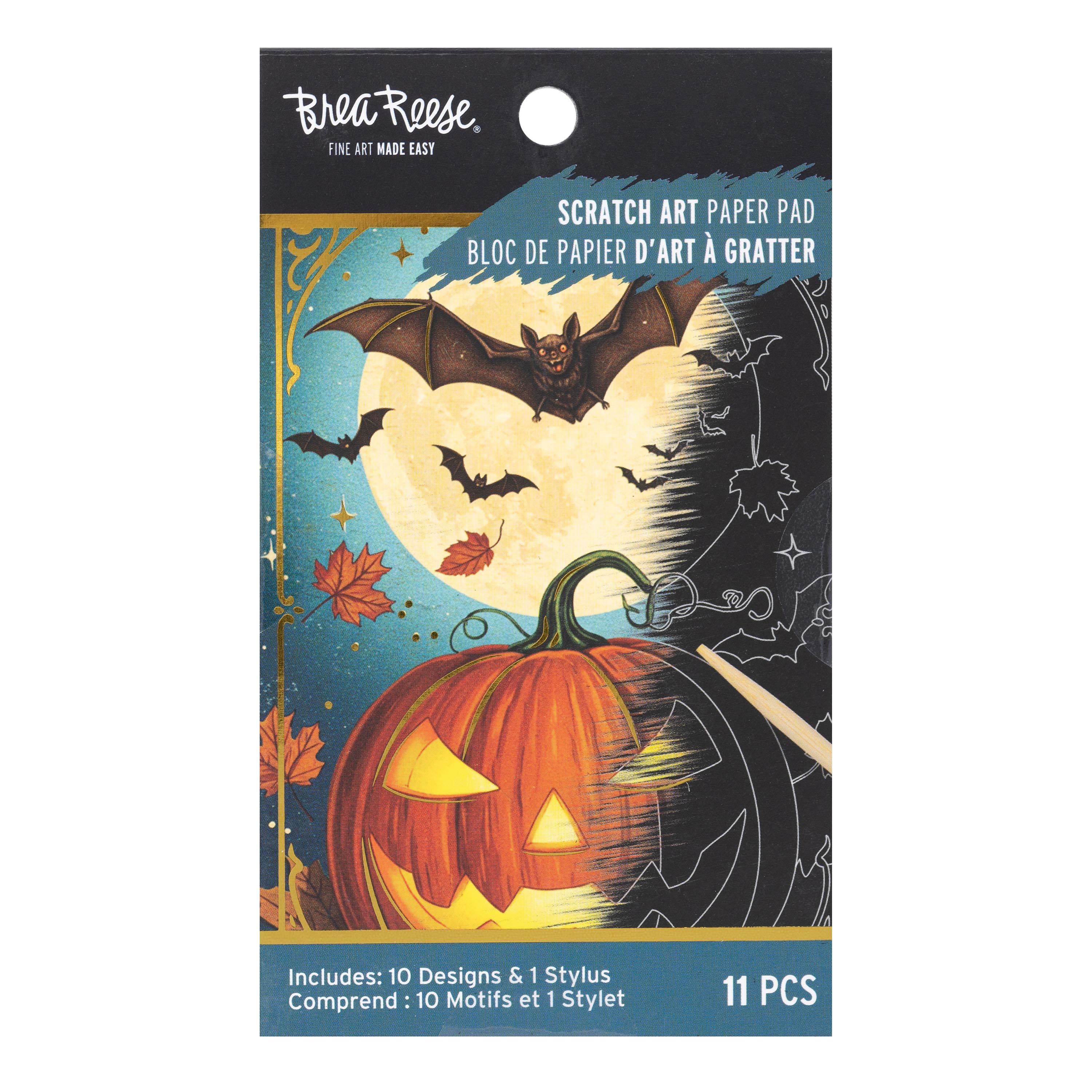Brea Reese® Mini Vintage Halloween Scratch Art Paper Pad