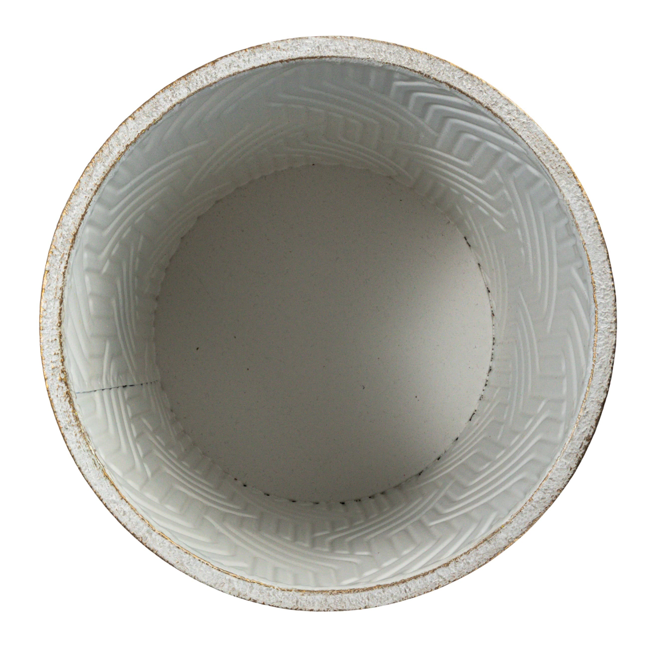 Hello Honey® Cream & Gold Metal Planter Set on Stands