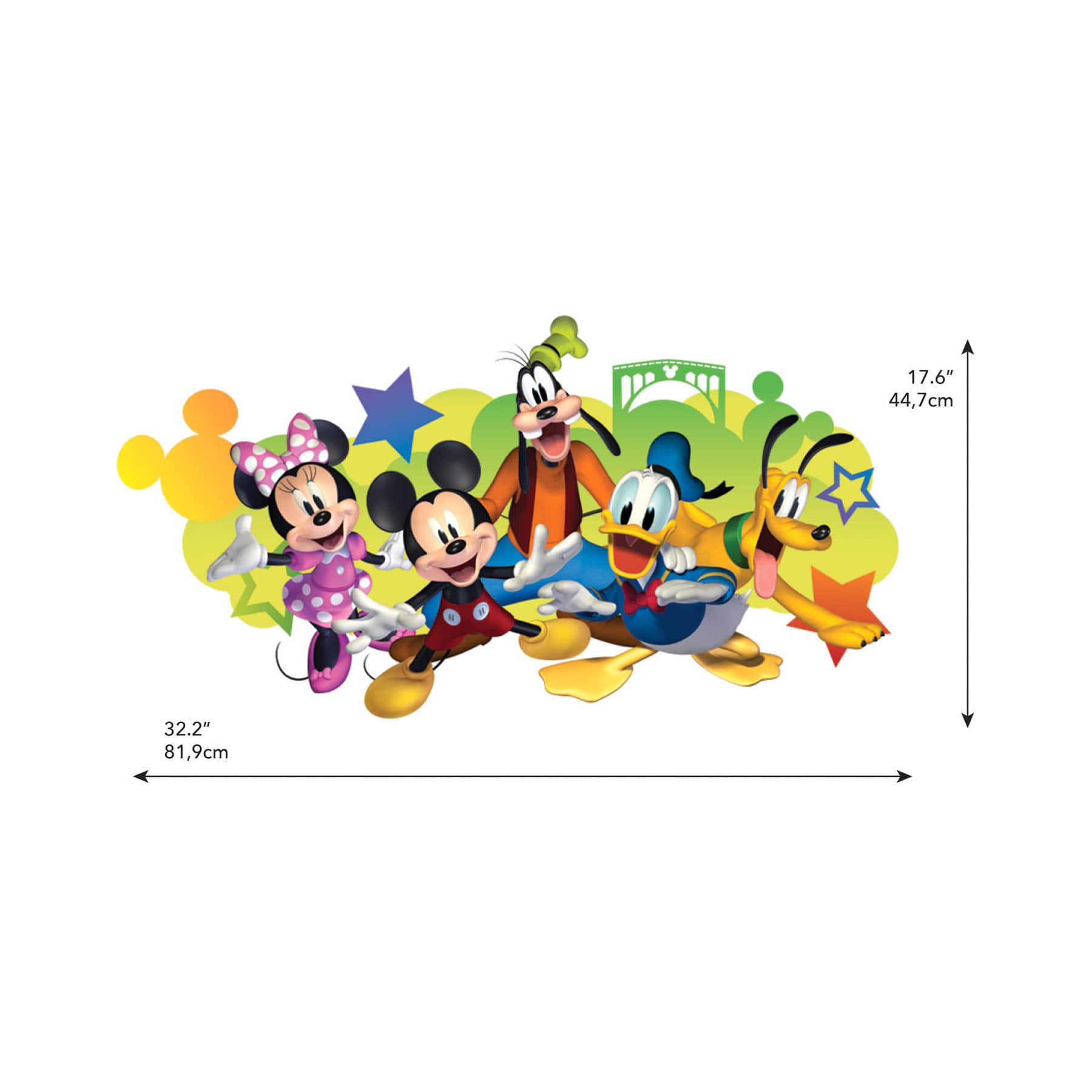 RoomMates Mickey & Friends Giant Wall Decals with Personalization