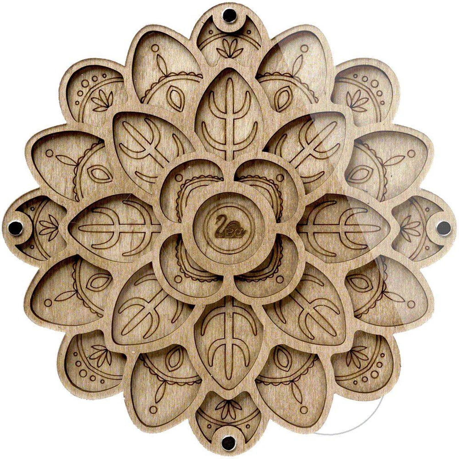 Wonderland Crafts 7.5" Mandala Bead Organizer with Transparent Cover