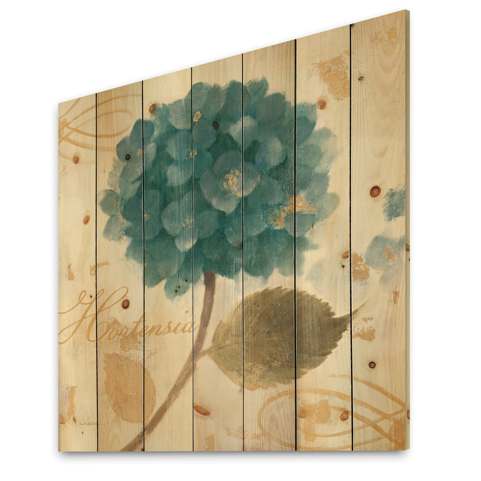 Designart - Blue Cottage Flower Hydrangea I