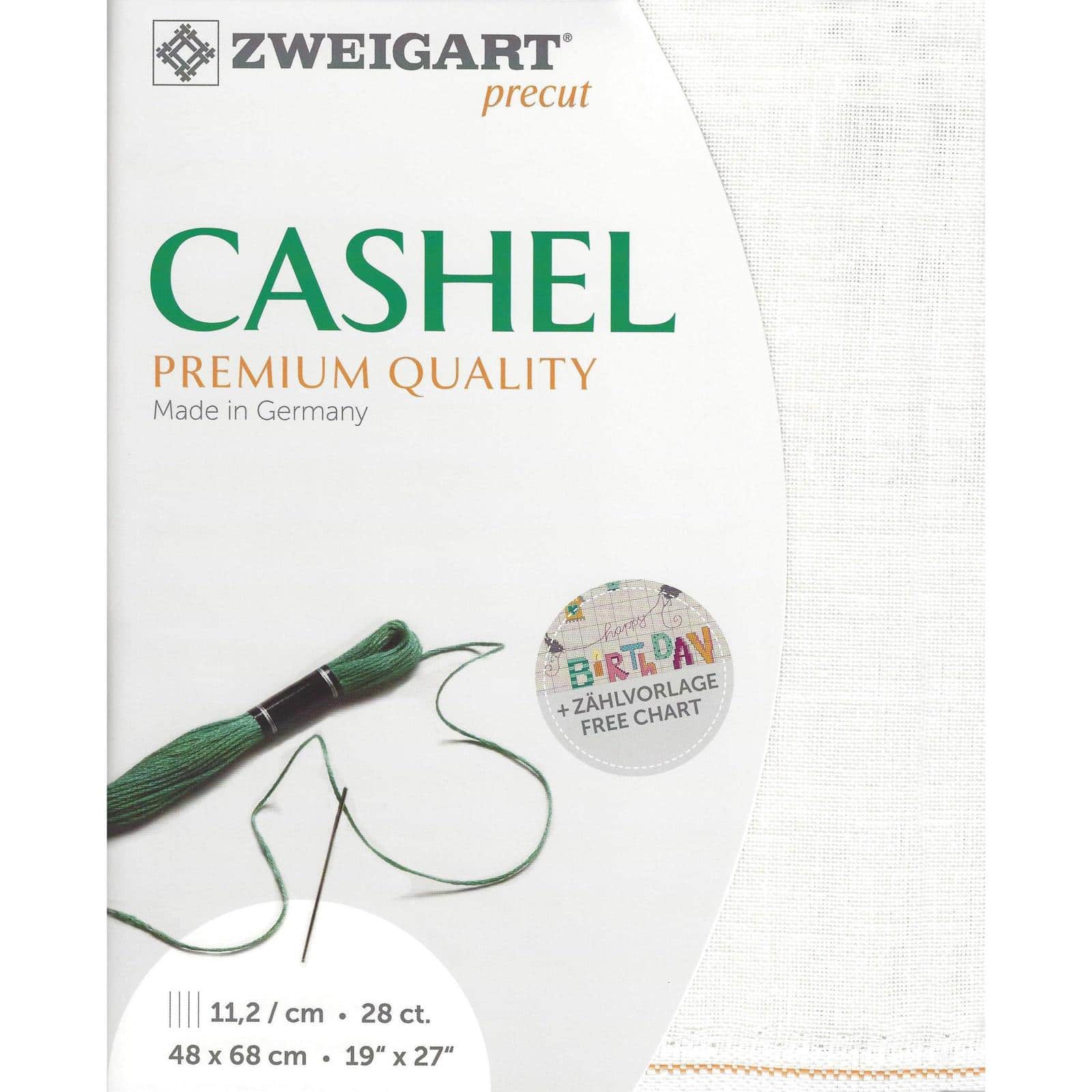 Zweigart® Cashel Precut 28 Count Premium Fabric, 19" x 27"