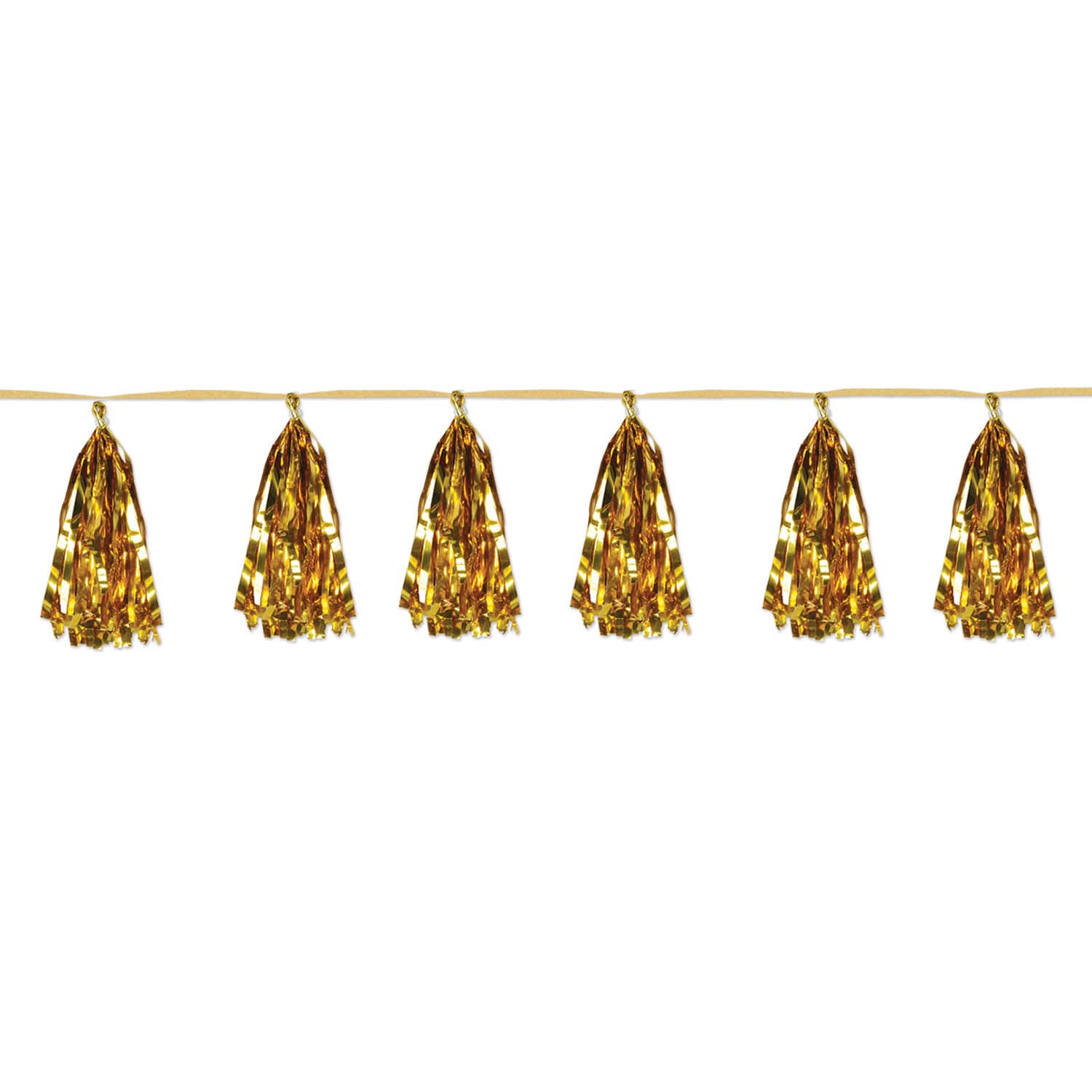 Beistle 8ft. Gold Metallic Tassel Garlands, 2ct.