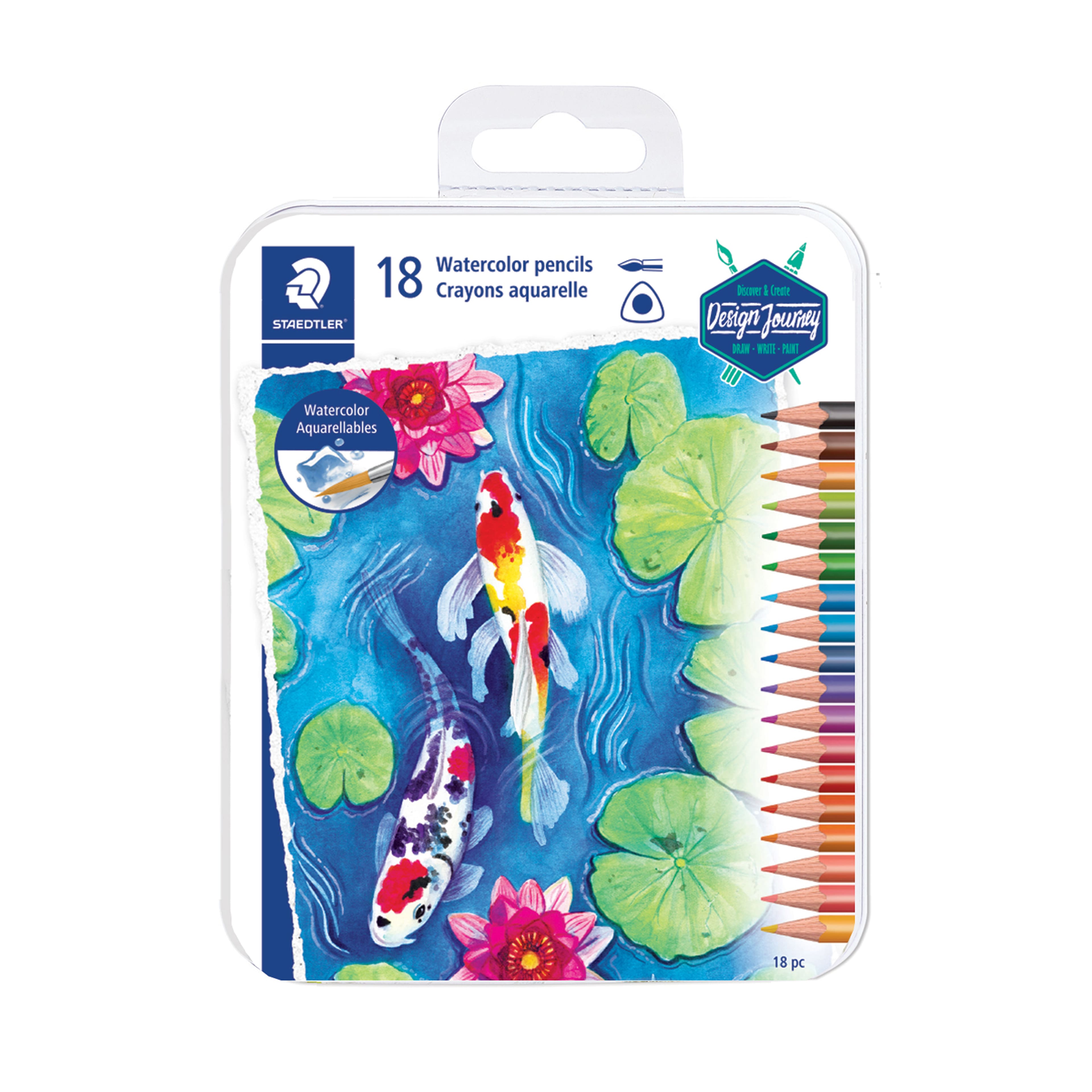 Staedtler® 18 Colour Triangular Watercolour Pencils
