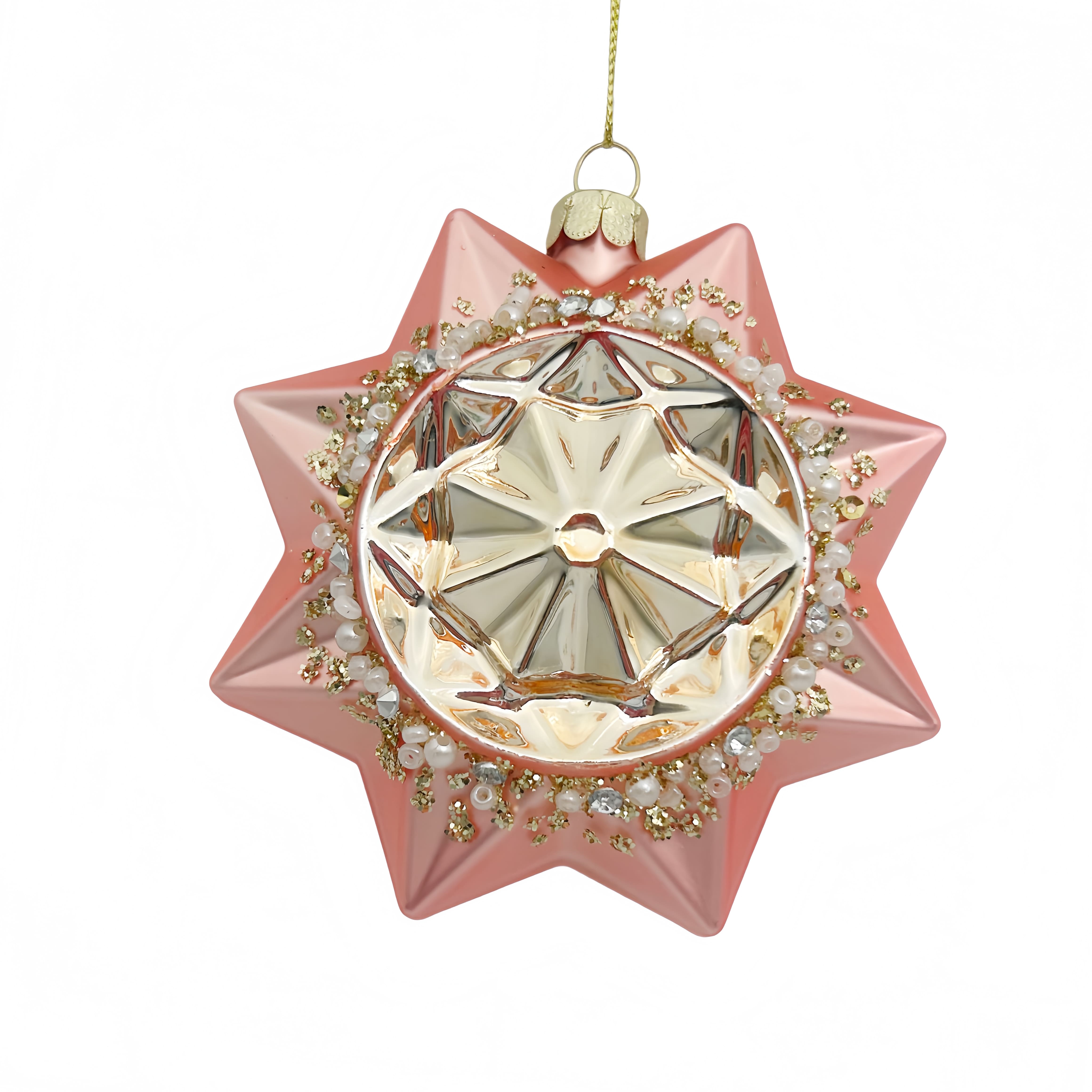 3.75" Pink Star Glass Ornament by Ashland®