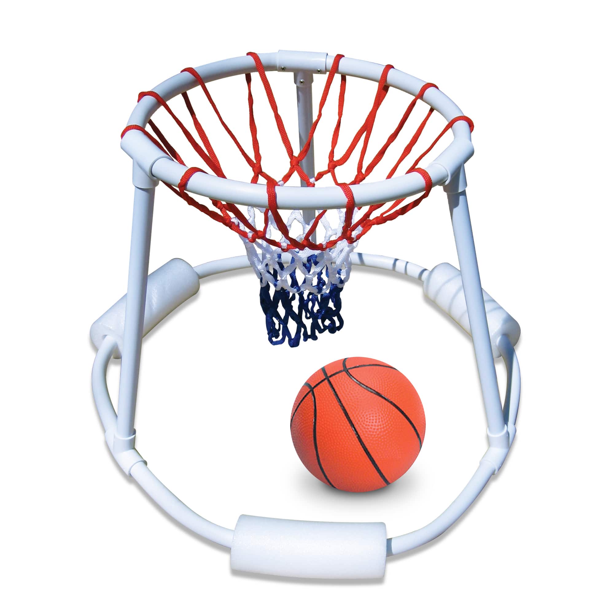 24" Red  White and Blue Water Sports Swimming Pool Floating Basketball Game