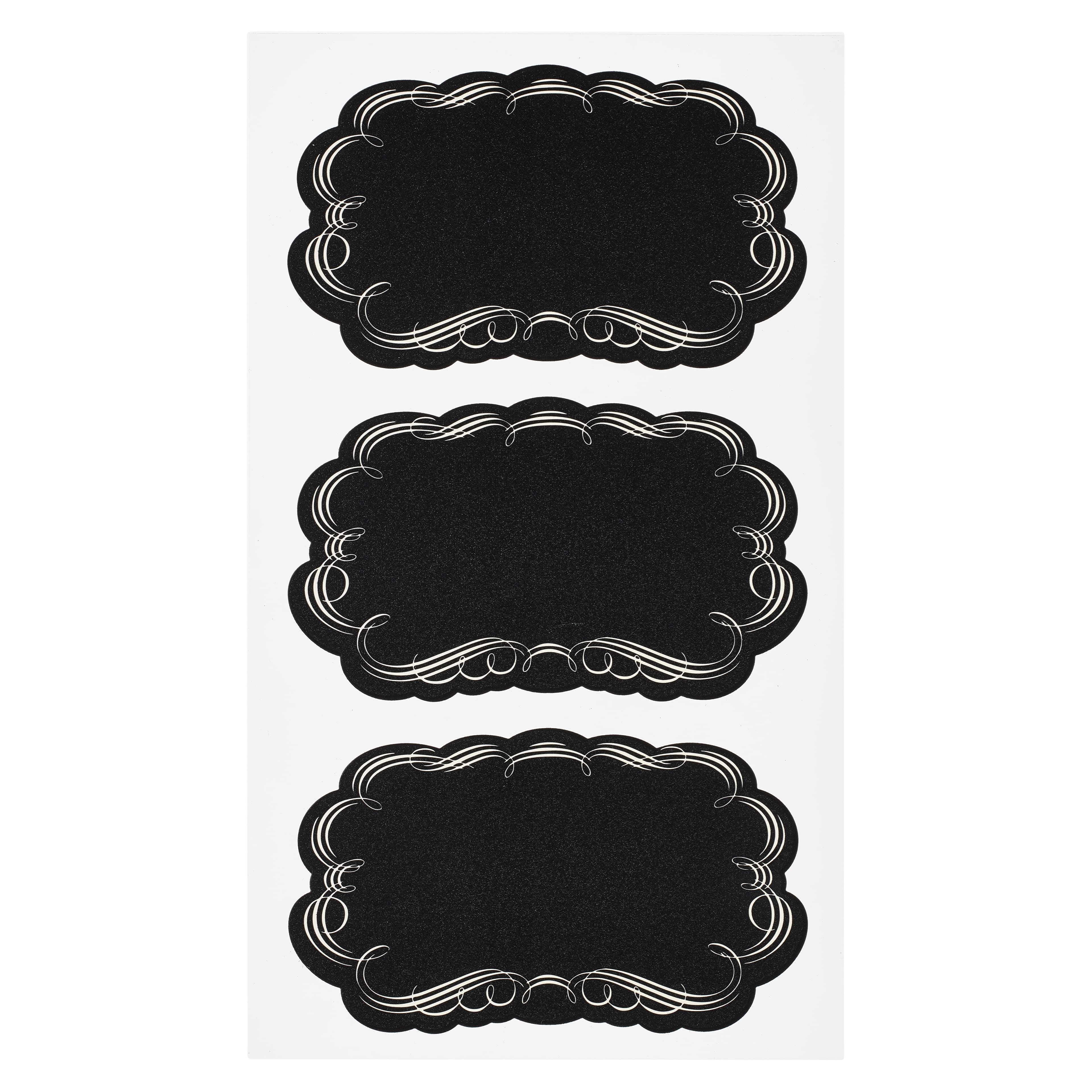 12 Packs: 9 ct. (108 total) Black Chalkboard Bubble Labels by Recollections™