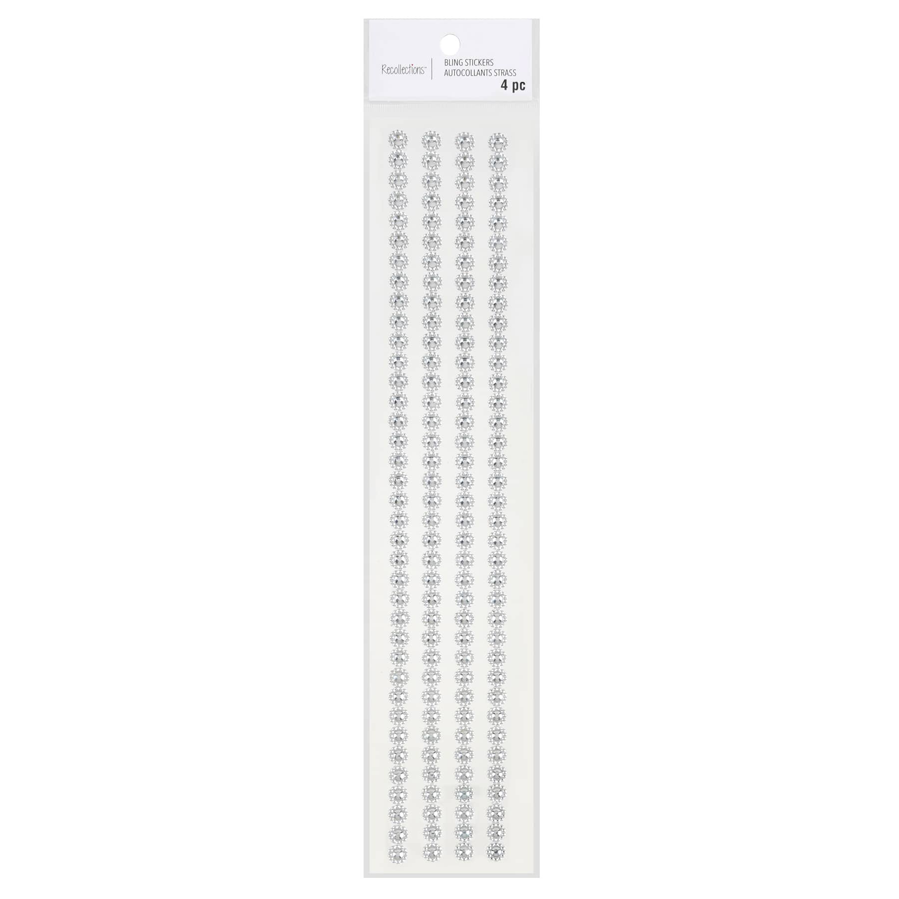 12 Packs: 4 ct. (48 total) Clear Flower Rhinestone Borders by Recollections™